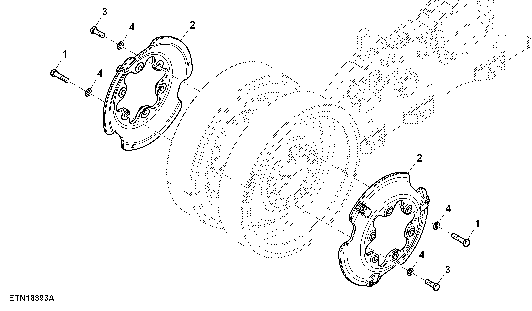 Front Idler Weights, 144 kg, (LH Illustrated)