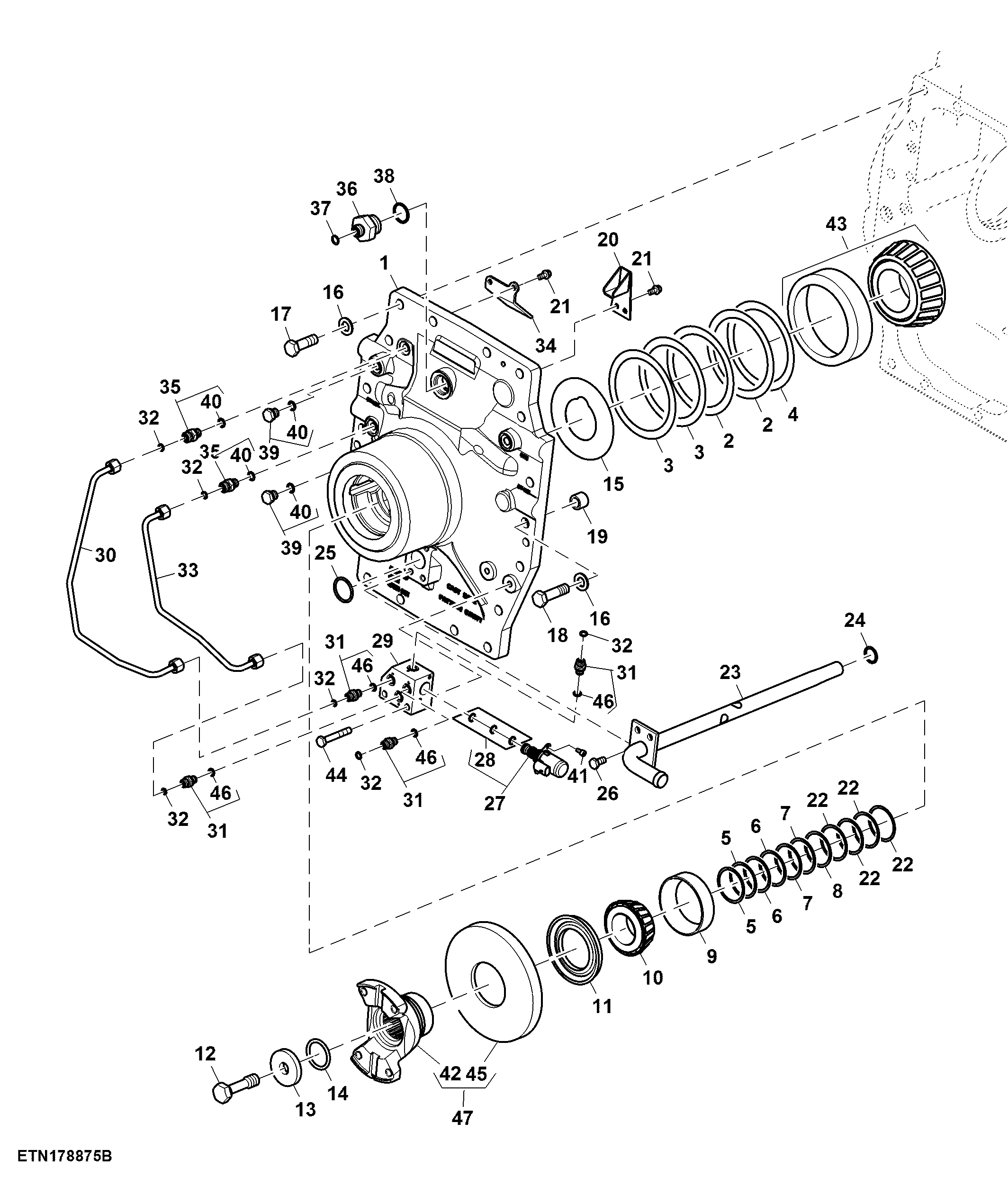 Front Axle Input Cover, Single Reduction (056006 - )