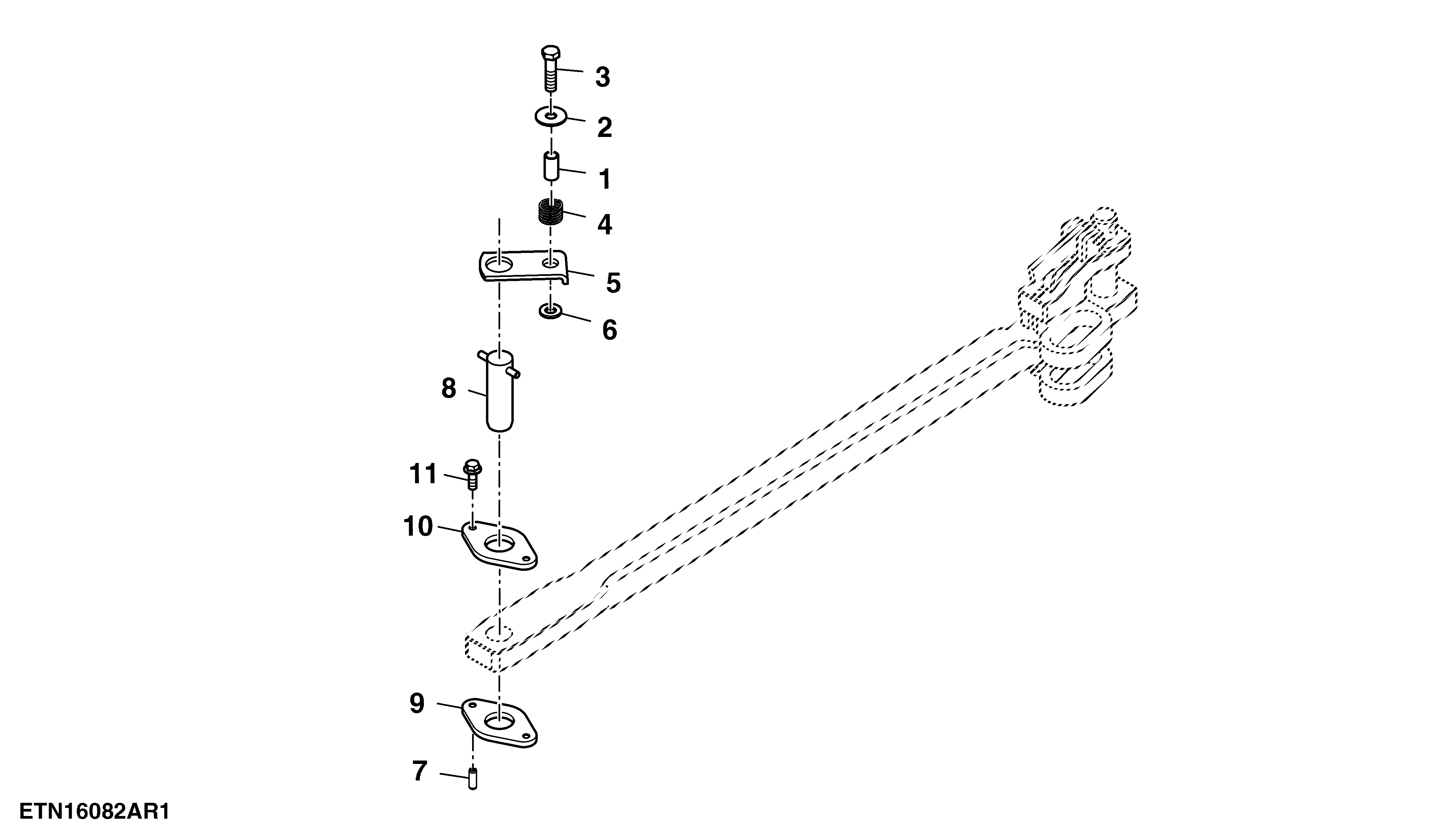 Pin, Front Drawbar, Single Reduction Axle, Category 4 ( - 066159)
