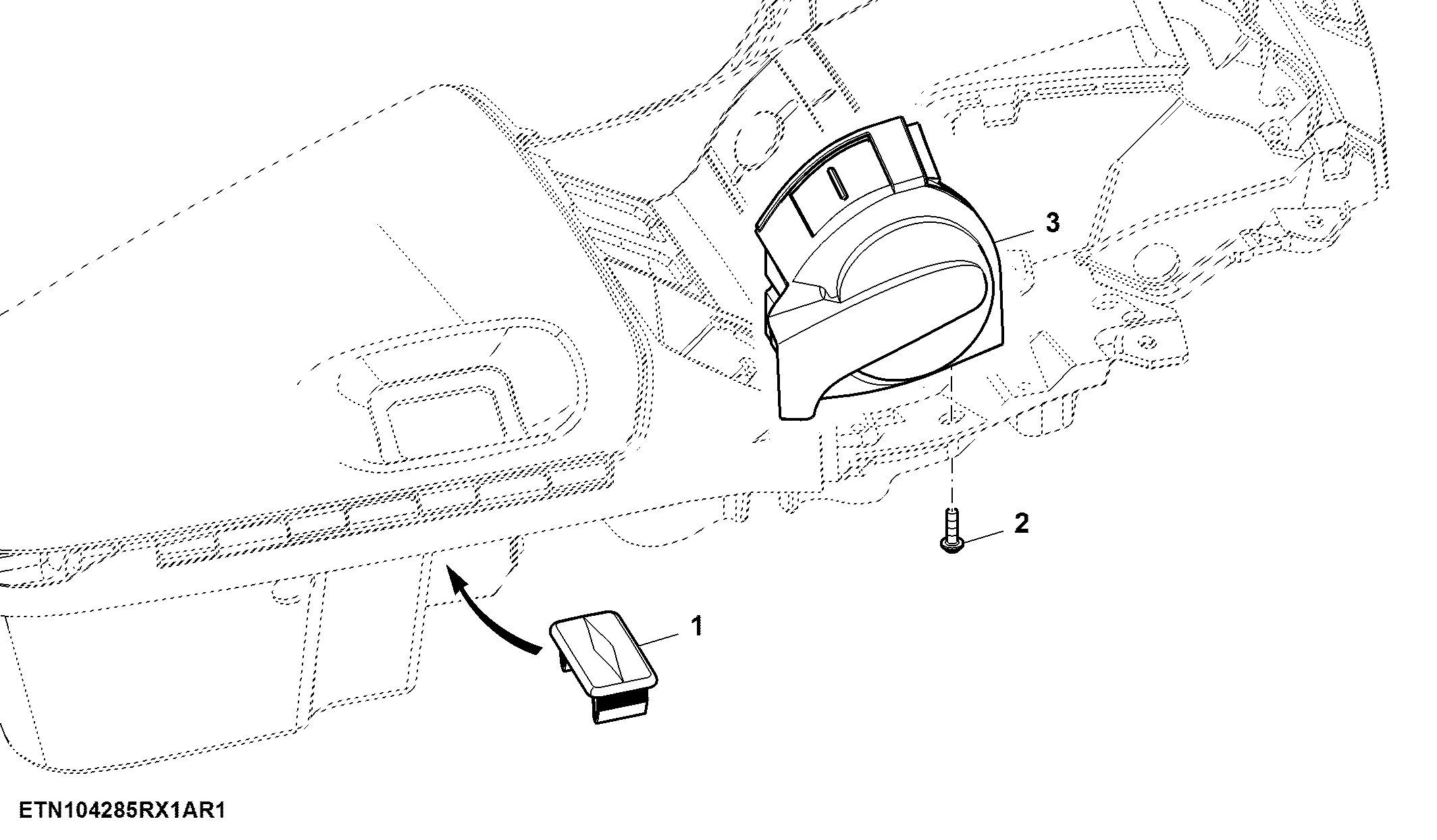 Control, Rear Hitch, W/O Height Encoder and Setup ( - 801999)