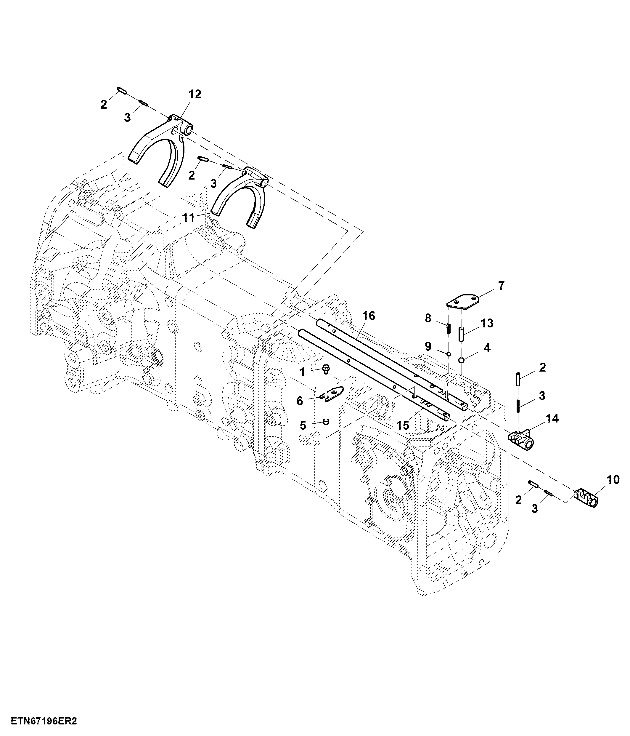 Fork and Shifter Assembly, Speed Shift, SyncShuttle™, OOS