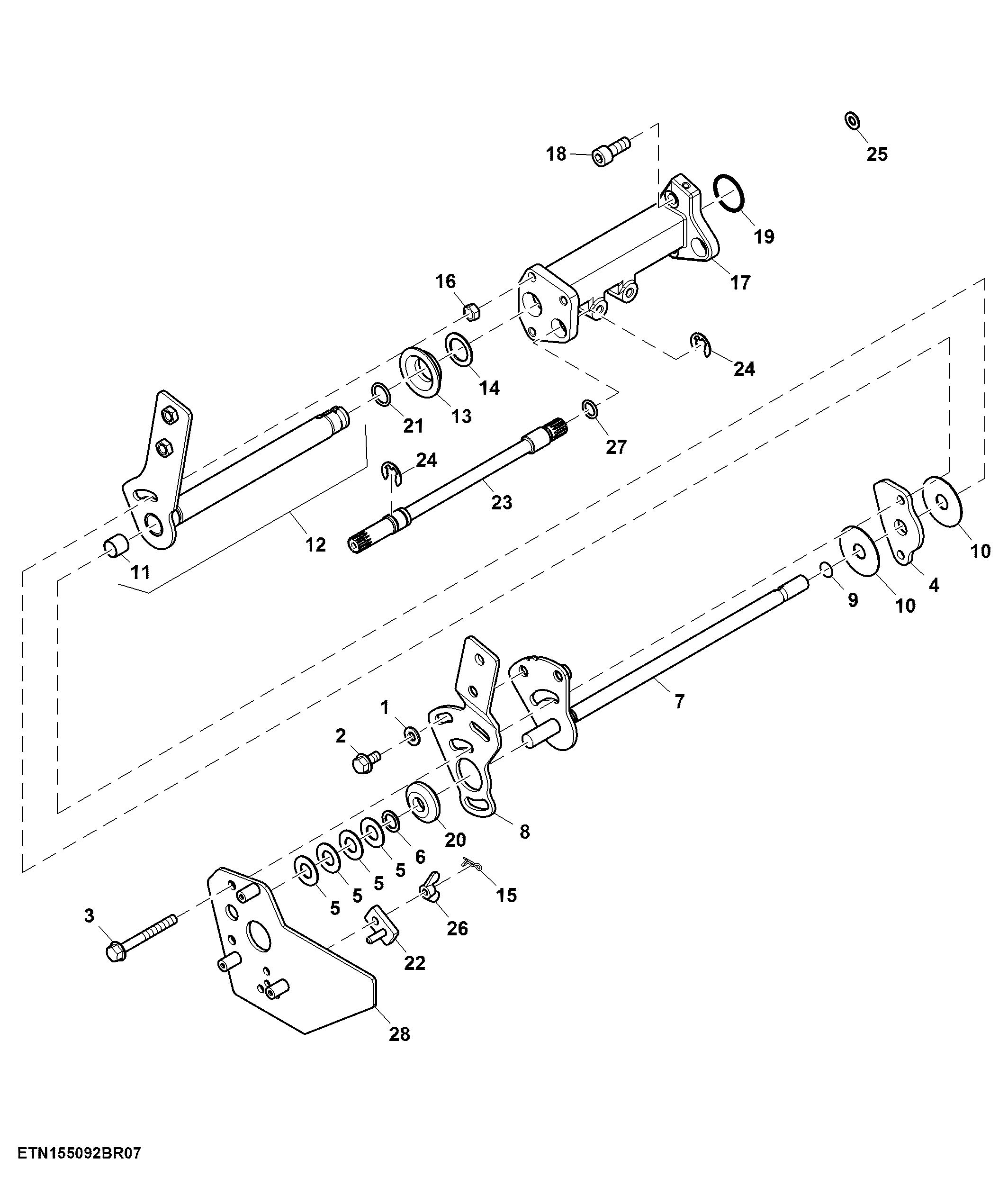 Rockshaft Control Lever, W/ SyncShuttle™, OOS
