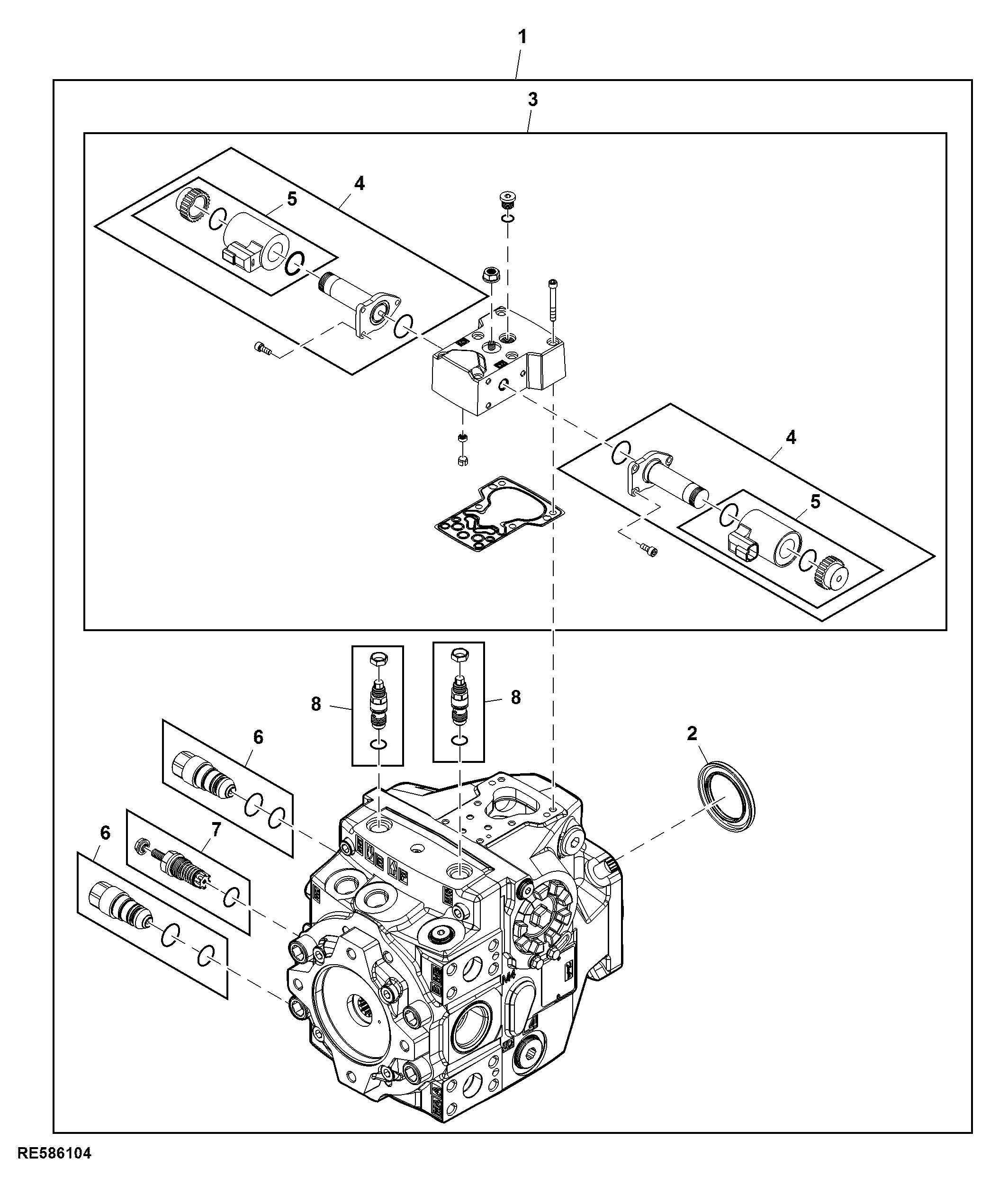 Hydraulic Pump, Steering, 130 cc (917101 - )