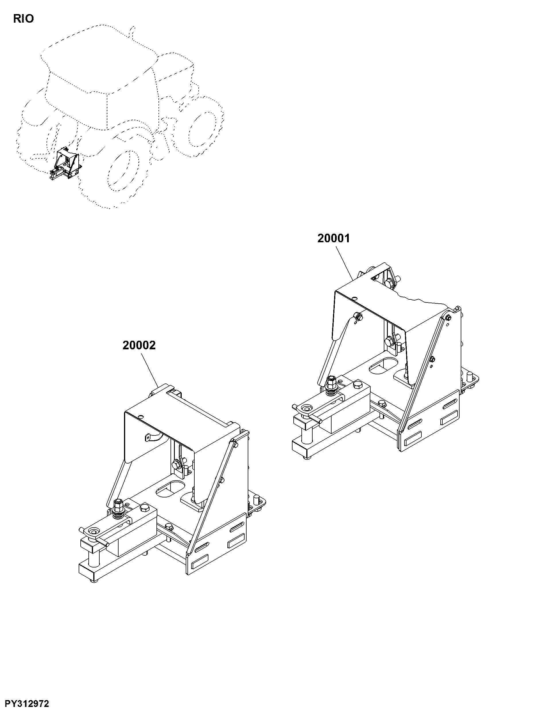 RIO Drawbar Components, Rear Implement