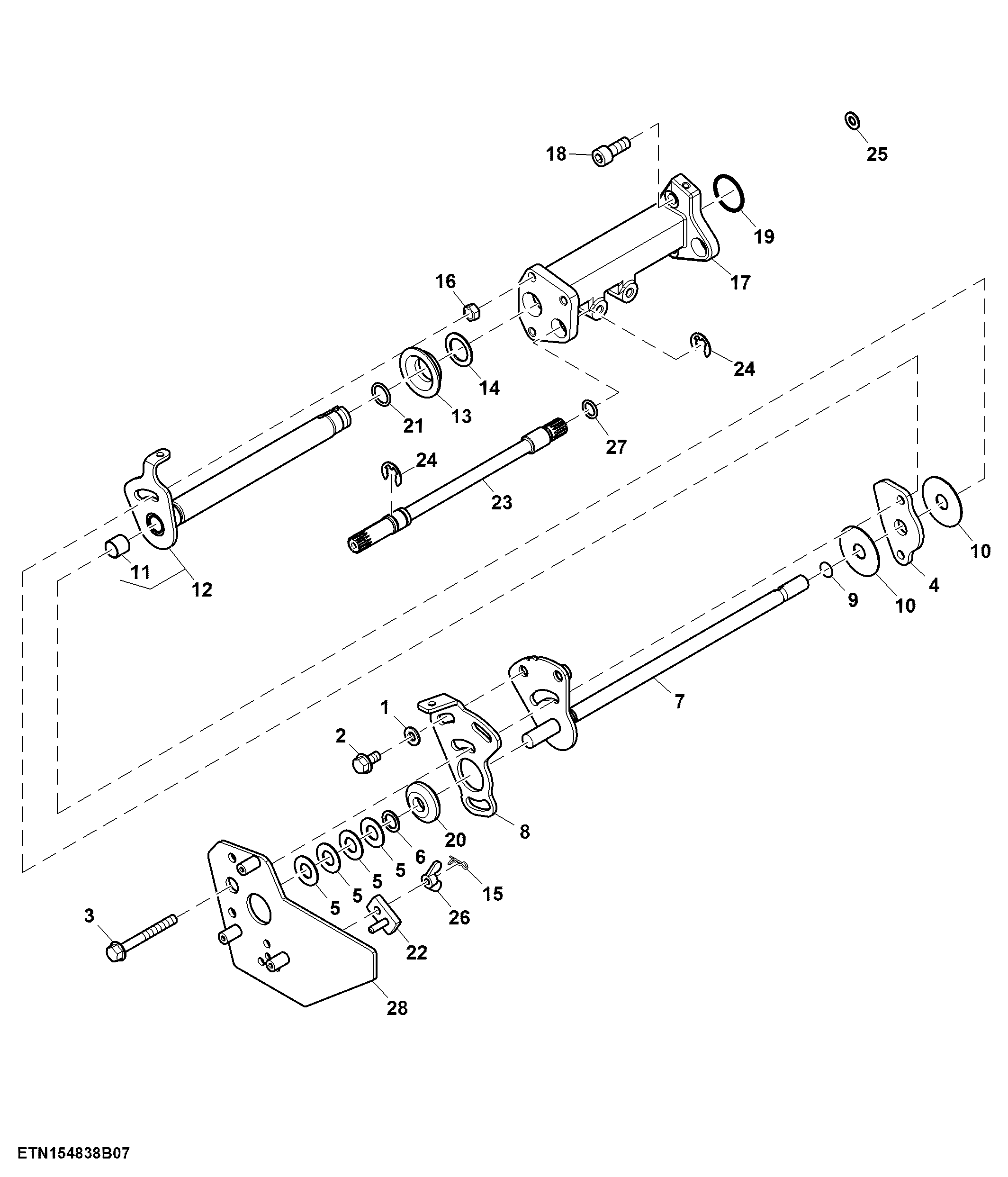 Rockshaft Control Lever, W/ SyncShuttle™, Cab