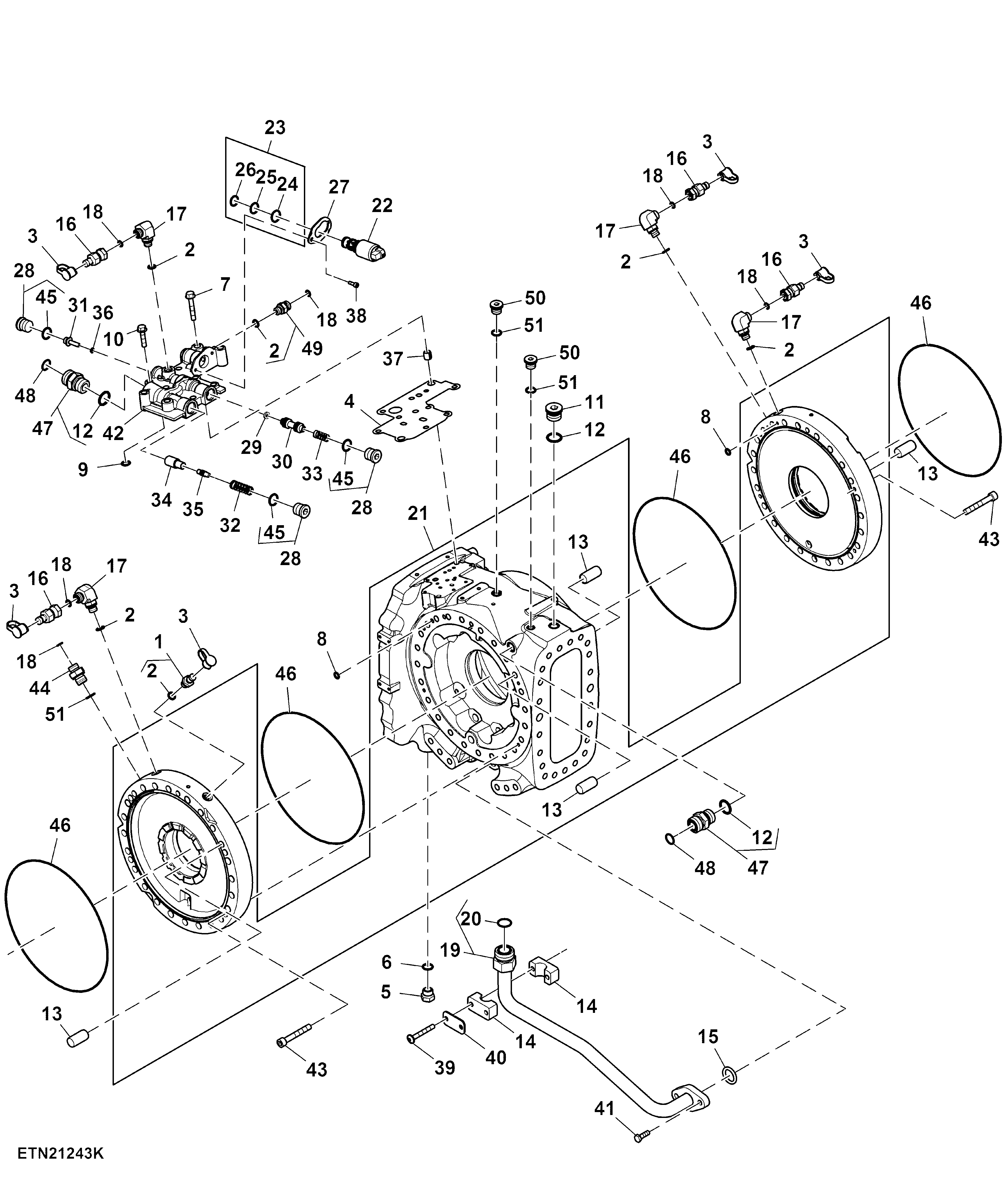 Case, Front Differential, Double Reduction Axle