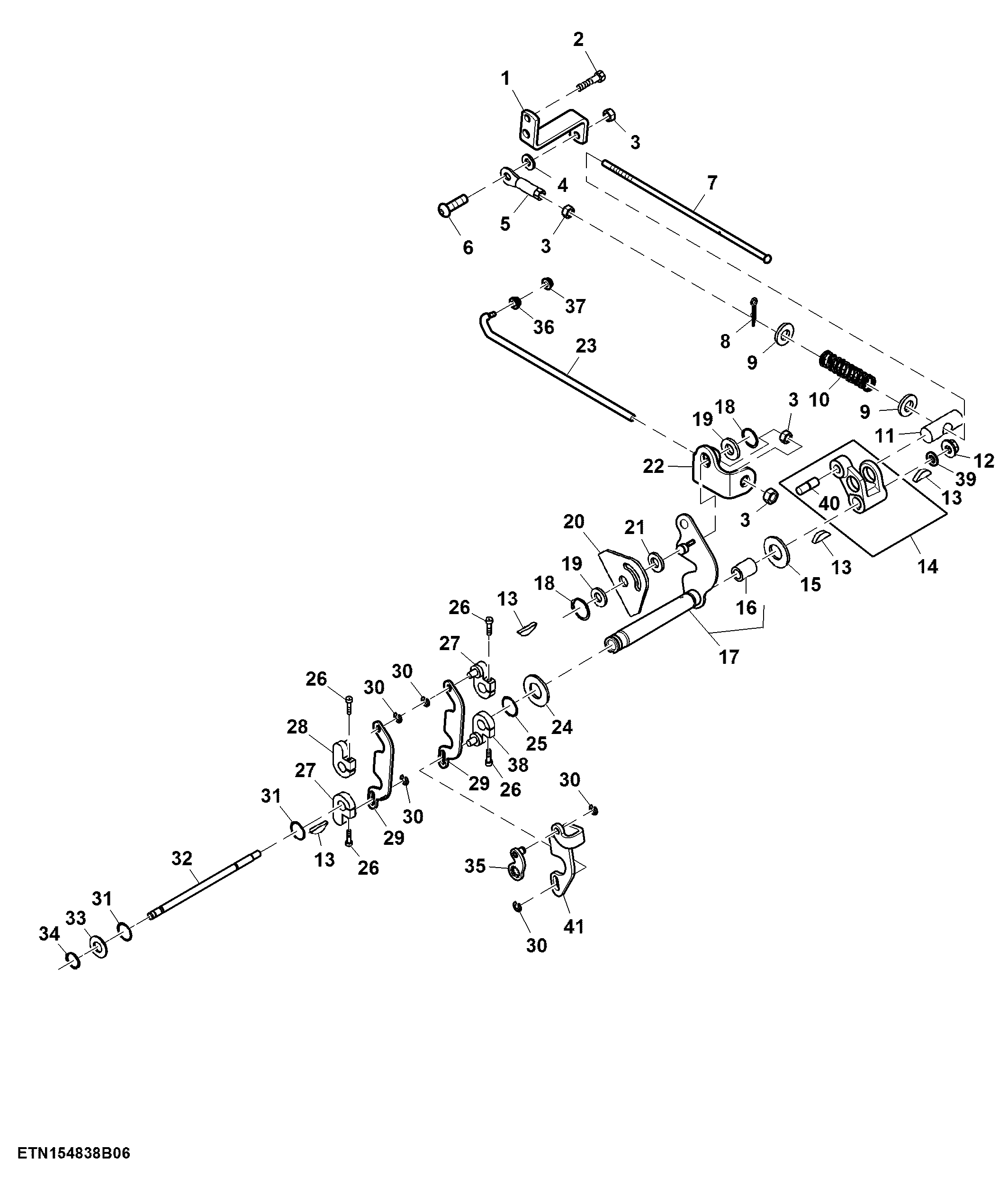 Rockshaft Control Linkage, W/ SyncShuttle™, Cab