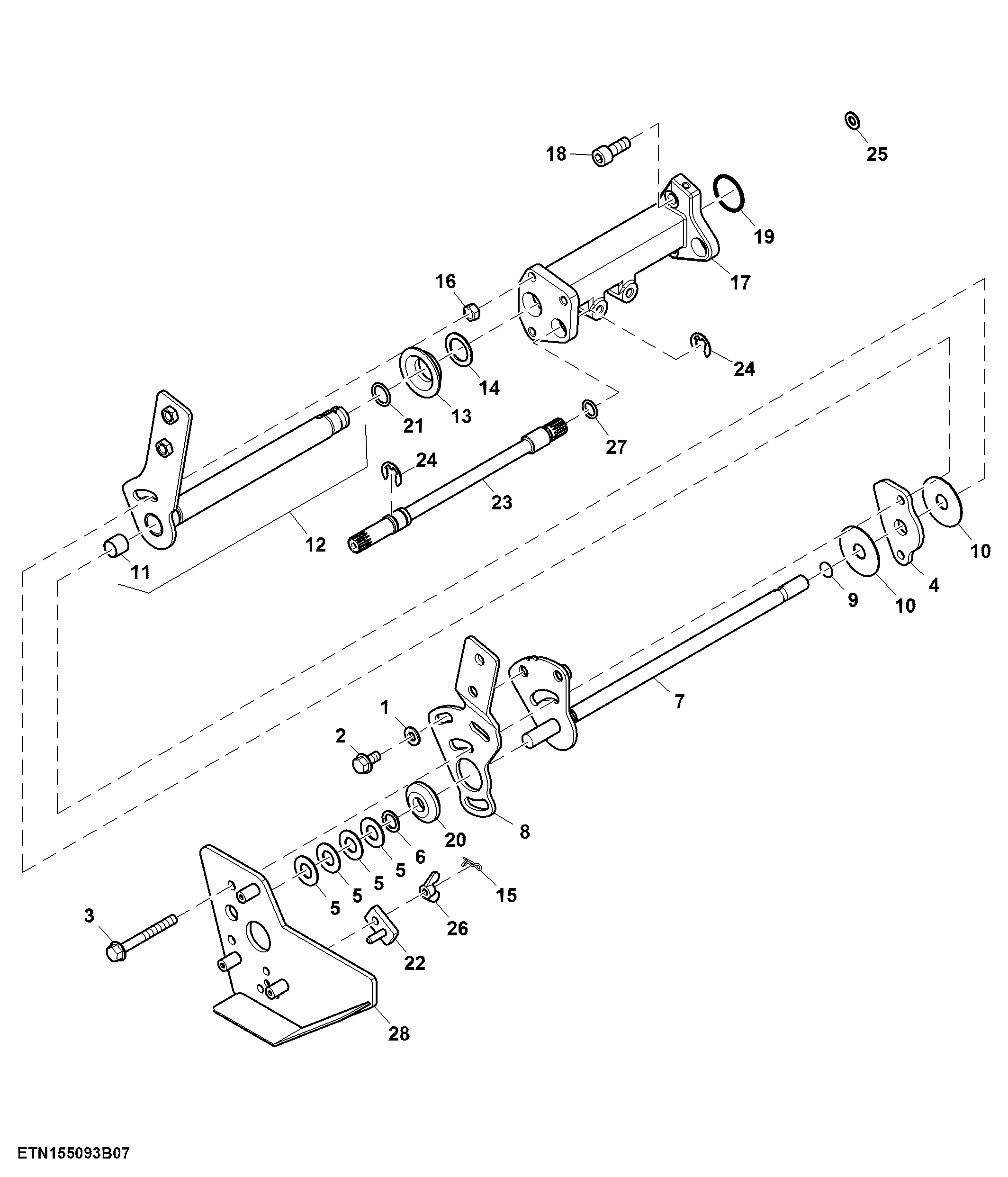 Rockshaft Control Lever, W/ PowrReverser™, OOS