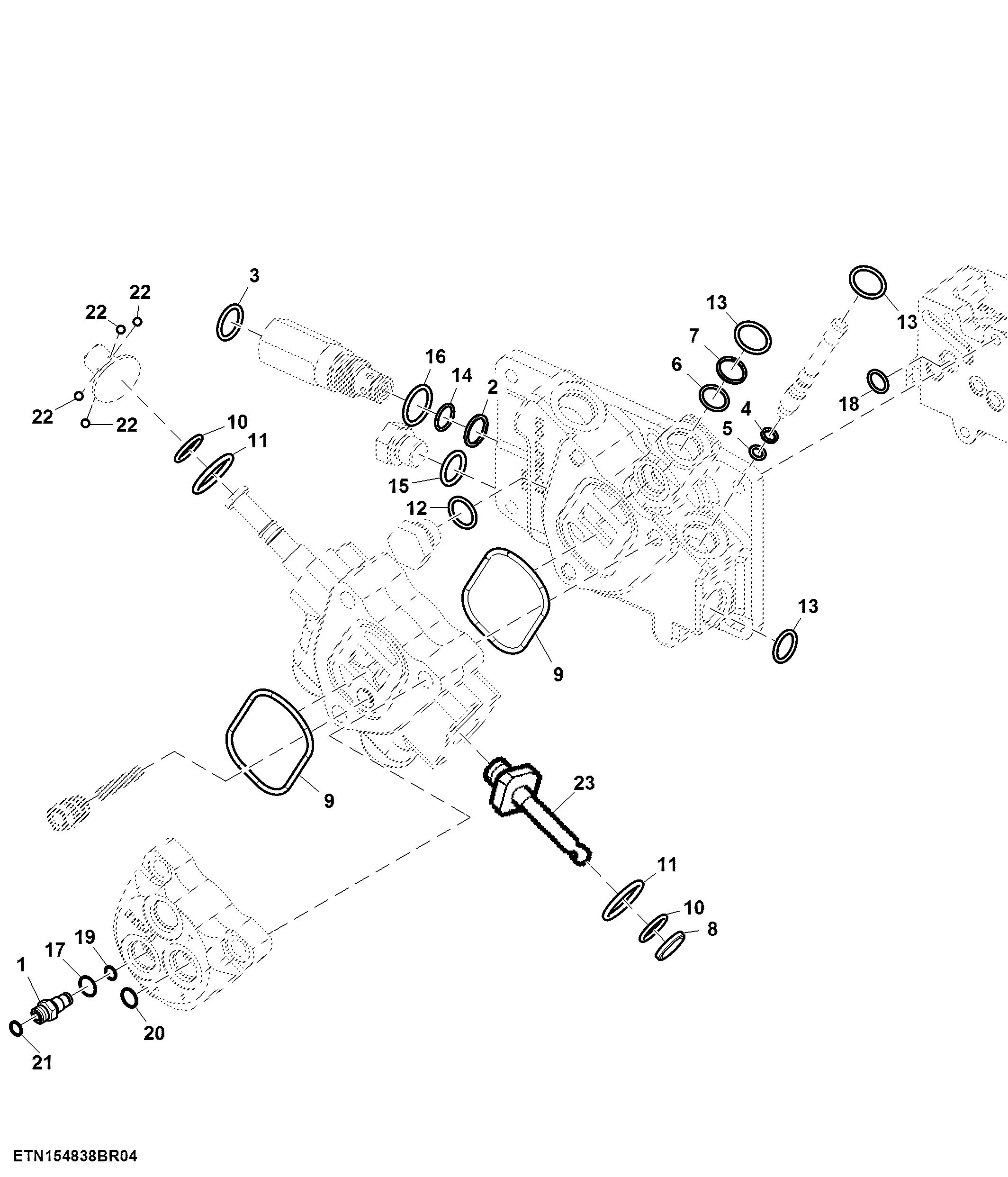 Seal Kit, Rockshaft Control Valve, W/ SyncShuttle™, Cab