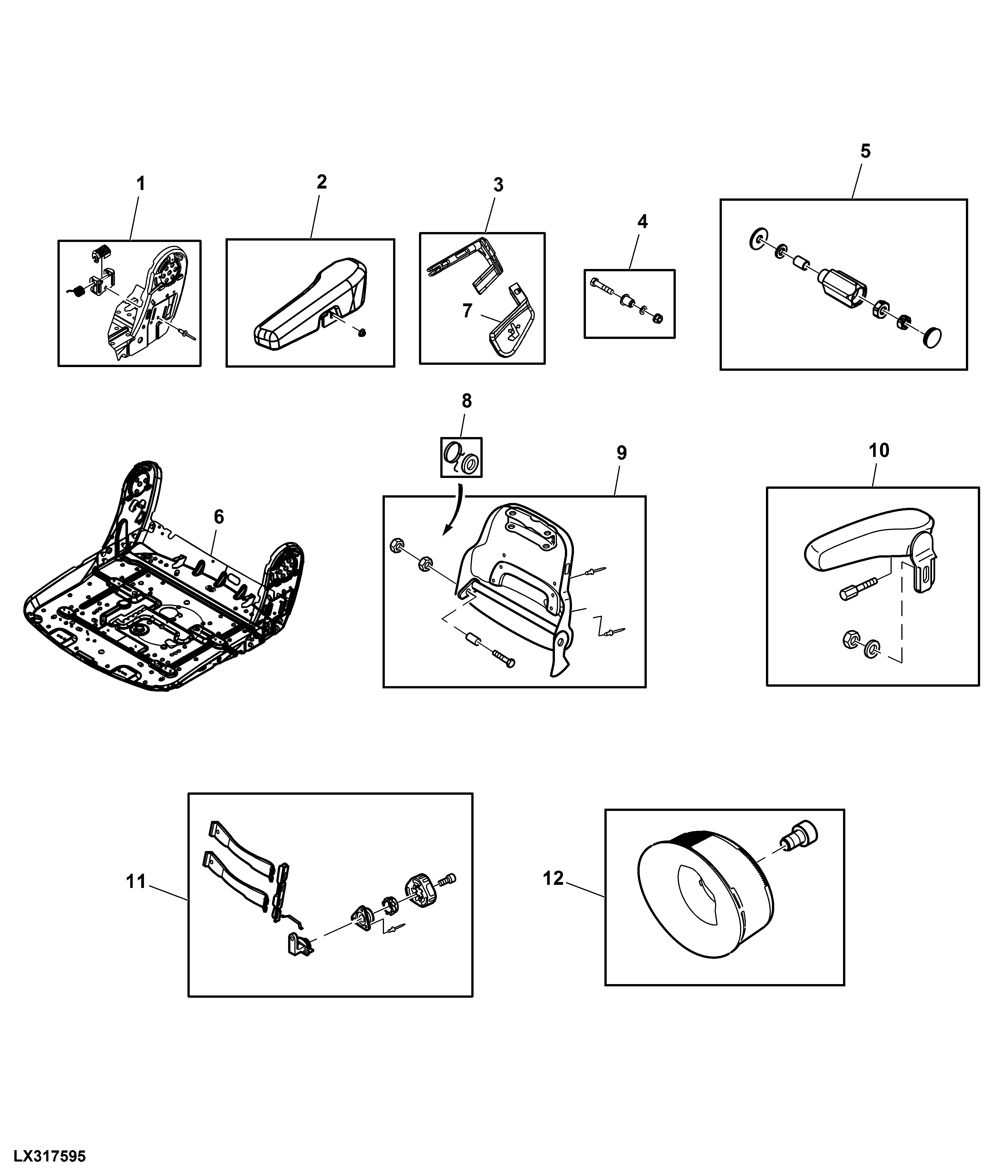 Support / Armrest, Seat, Air Suspended, MSG85/731