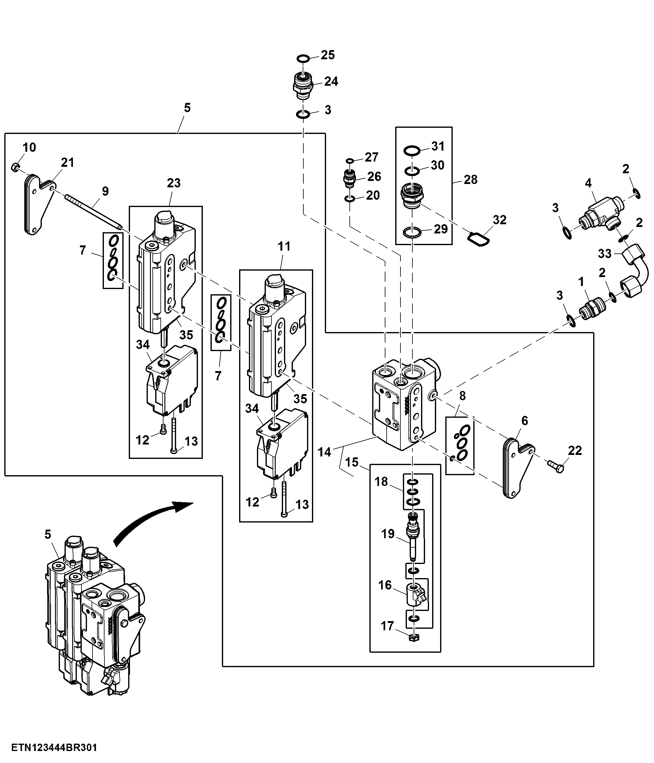 Electrical Midstack SCV, E-SCV X and XIV, W/ Front Hitch (673929 - 937675)