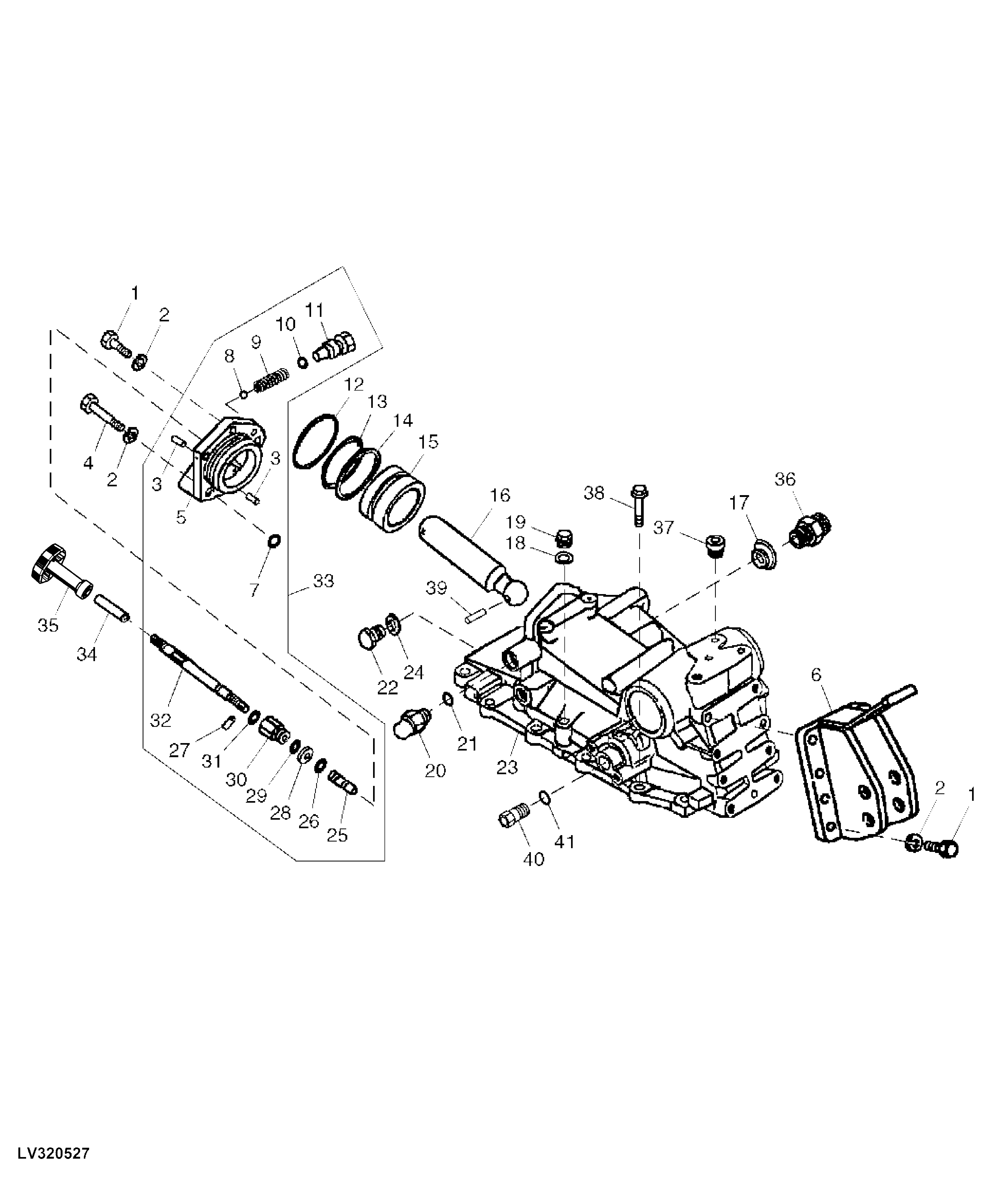 Rockshaft Cylinder Head and Piston ( - 311232)