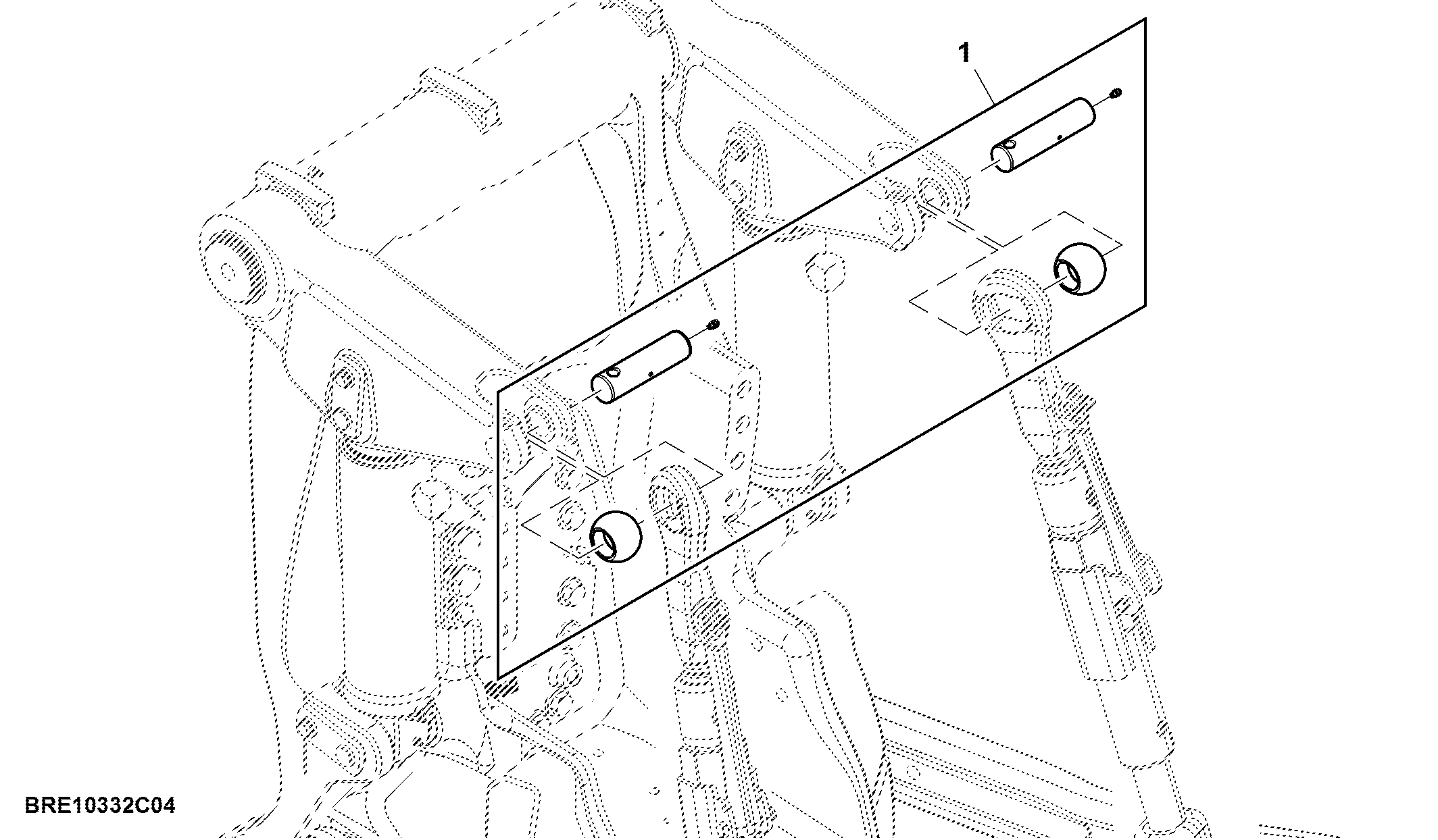 Attachment, Rear Hitch Heavy Duty Greaseable Pin Kit
