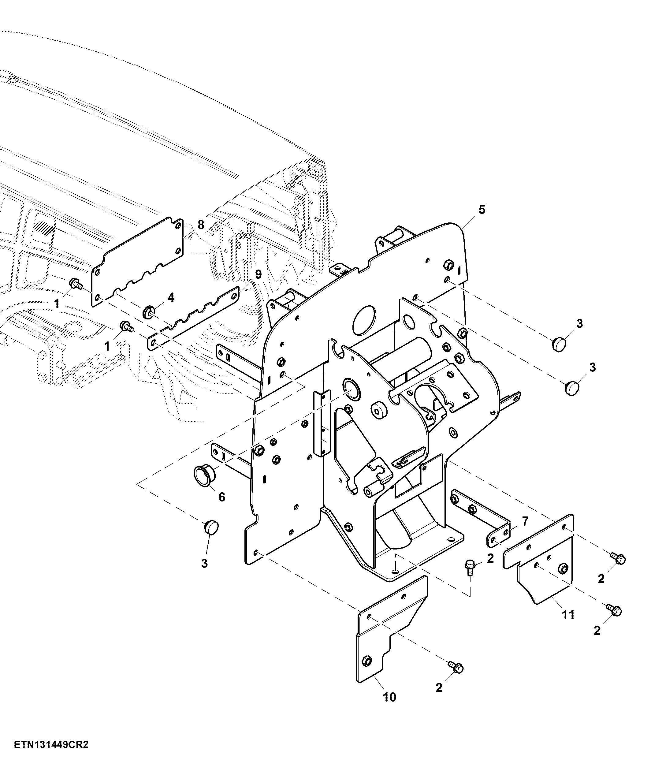 Front Control Support, 8X2 Transmission ( - 619128)