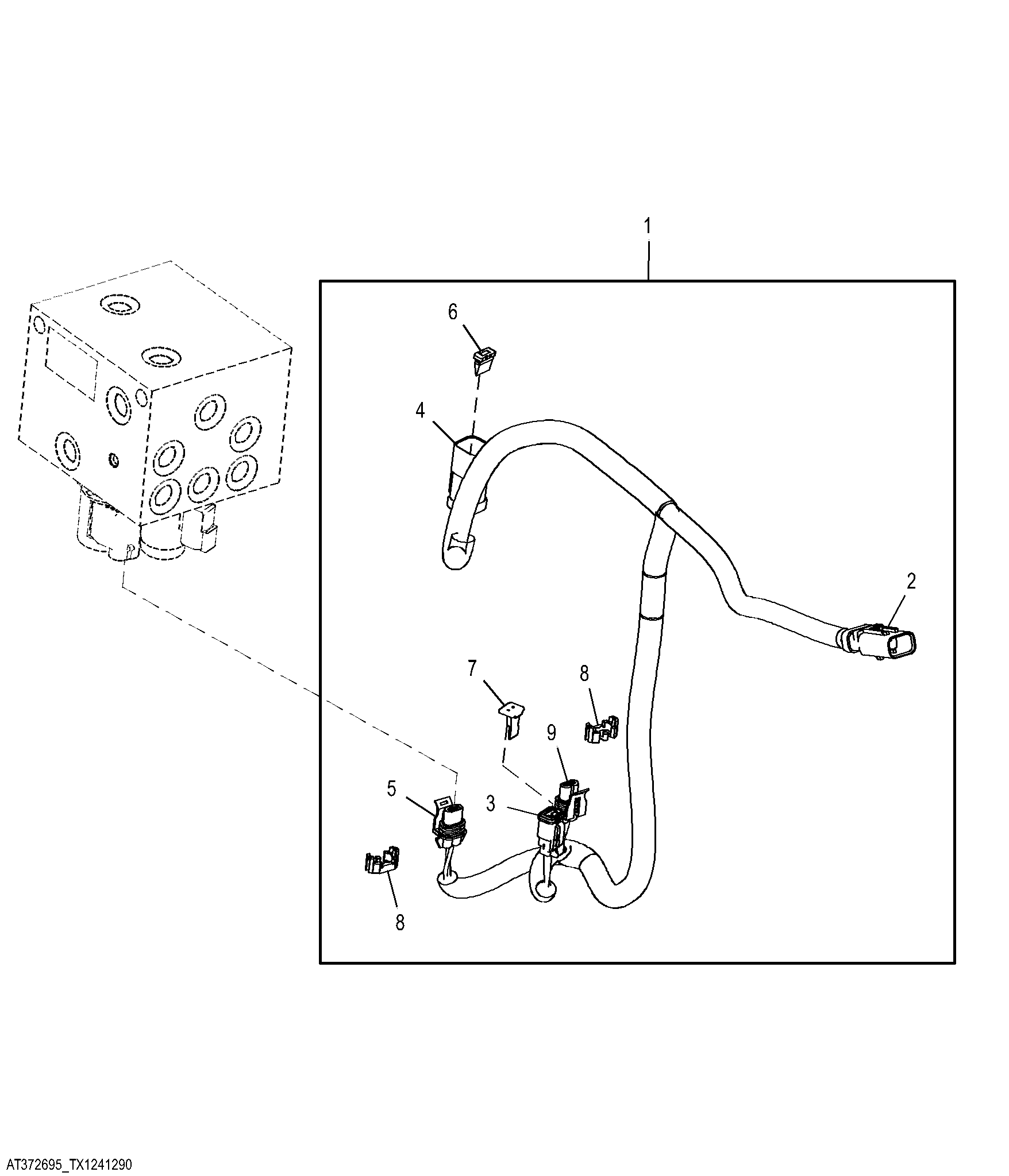 Pilot Enable, Pattern Select Valve Wiring Harness