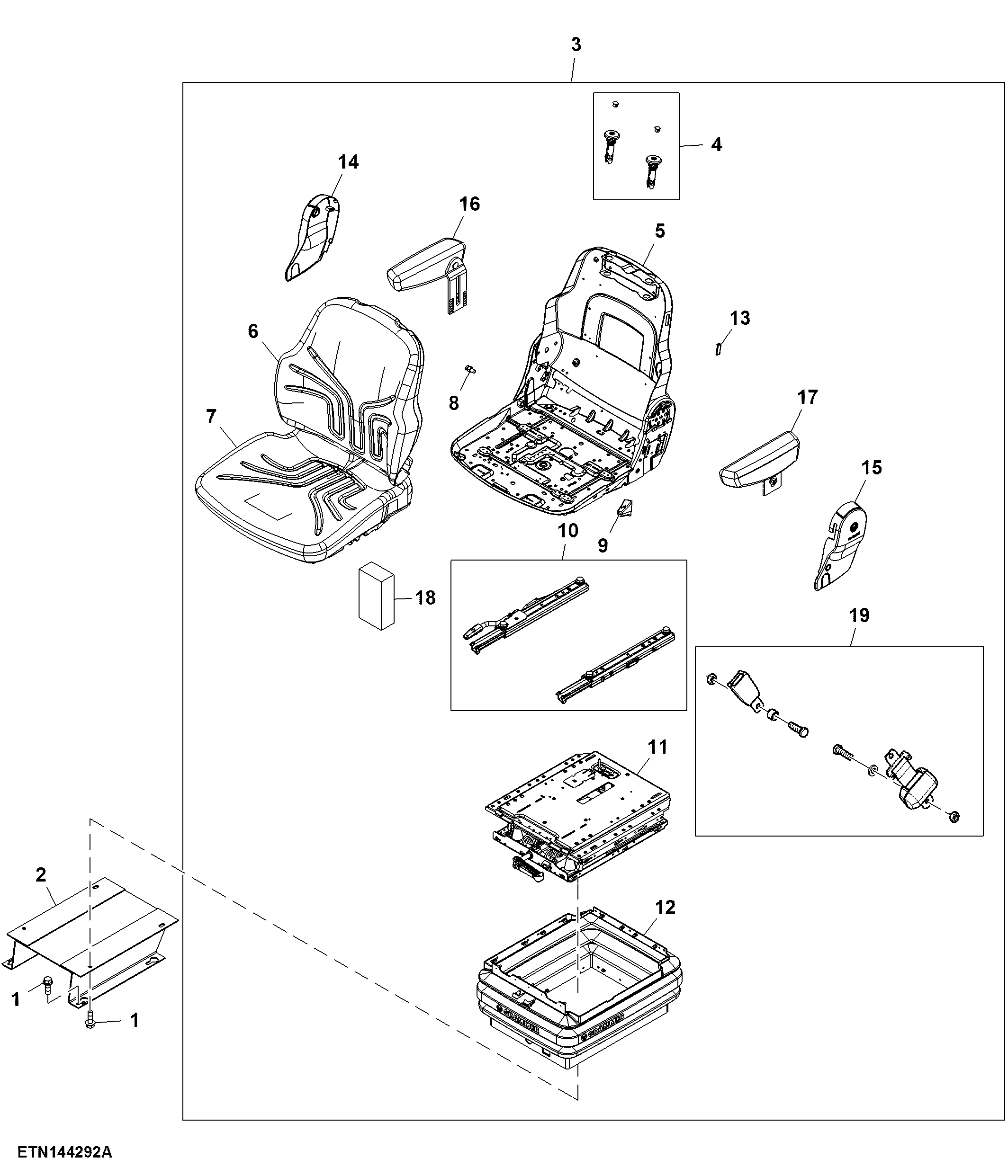 Boot / Seat Belt / Side Shield / Armrest, Seat