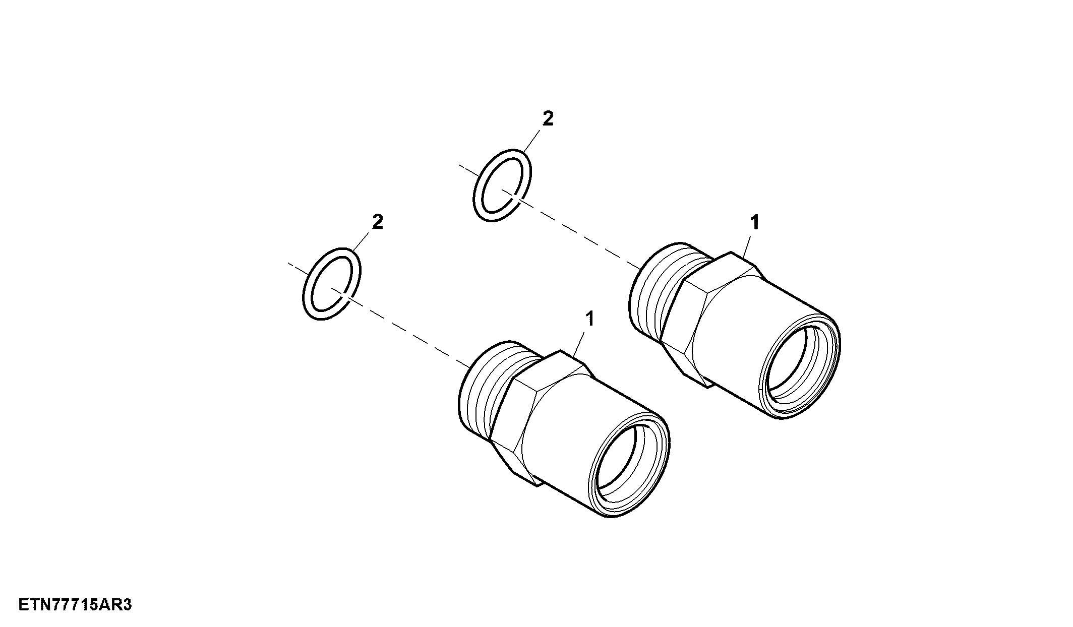 Connector, Steering Lines, W/O Front Axle Brake