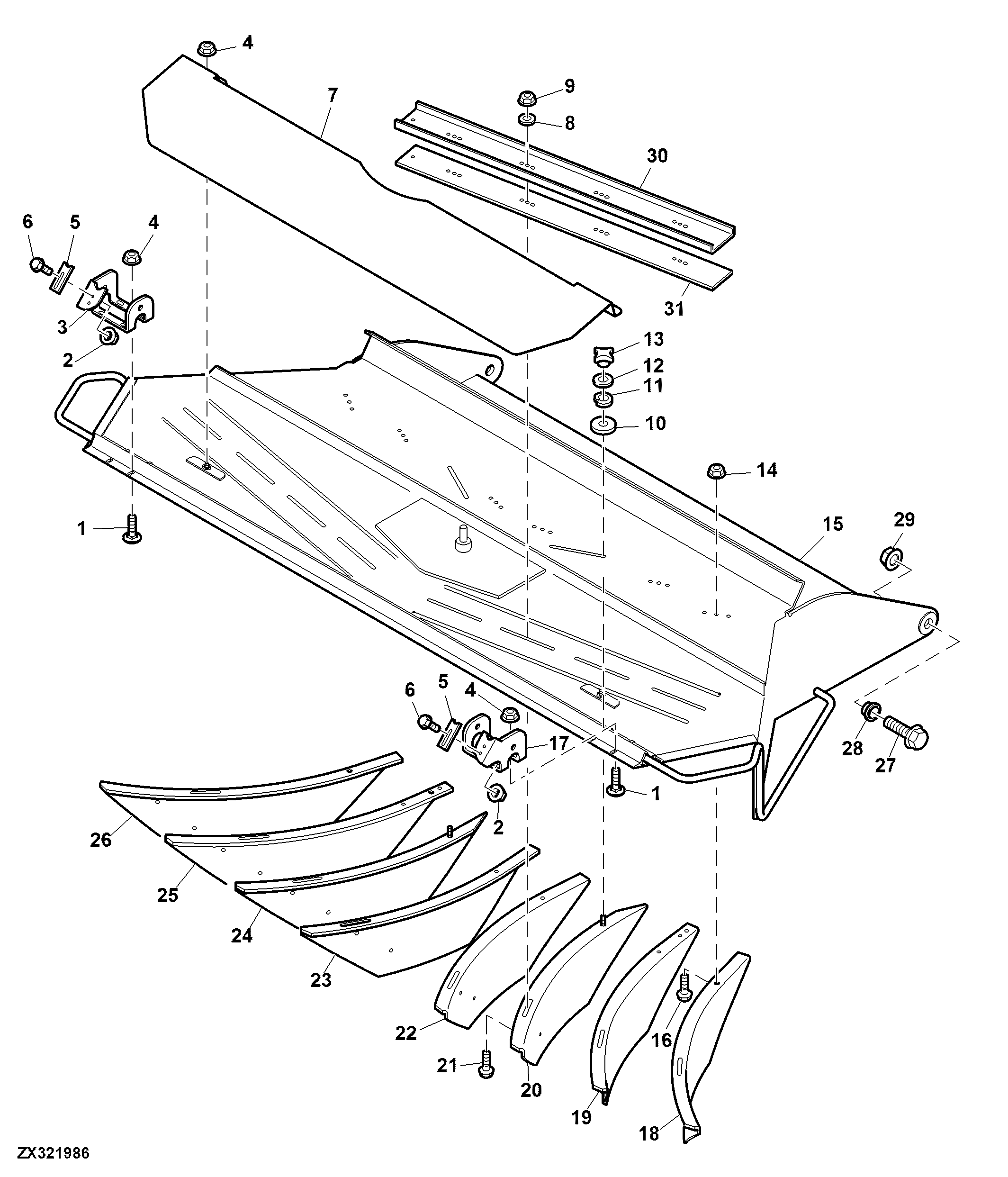 STRAW DISTRIBUTOR WITH ELECTRICALLY ADJUSTABLE STRAW DEFLECTORS (8 VANES)