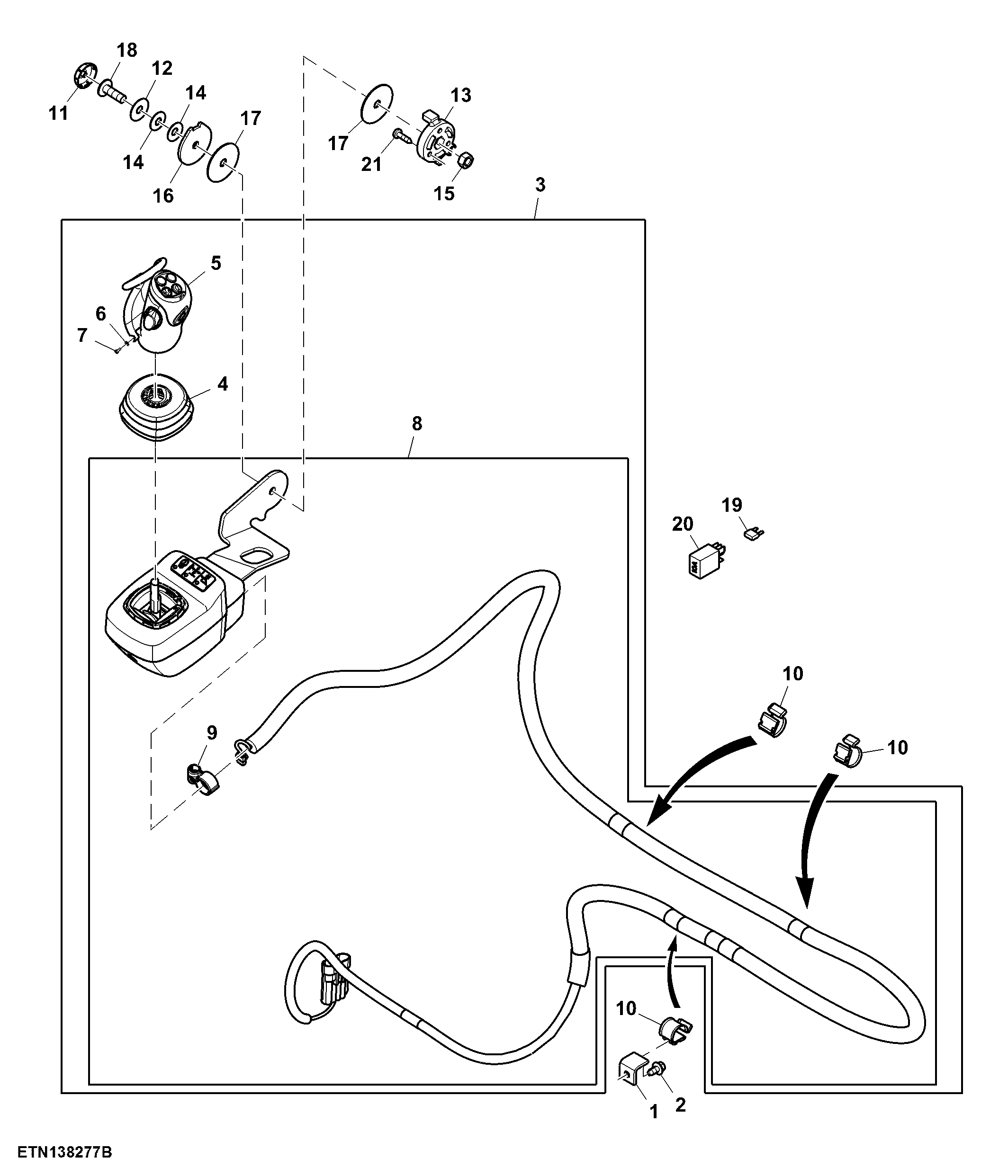 Multi Function Lever, Armrest Integrated, W/ Gear Shift Switch