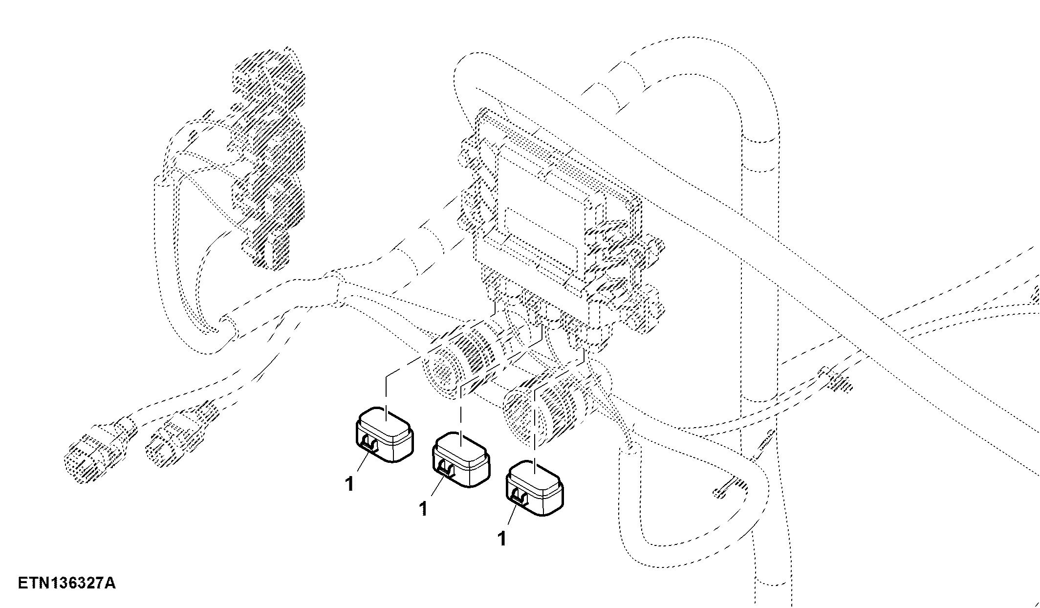 Wiring Harness Caps, Left Control Unit 2