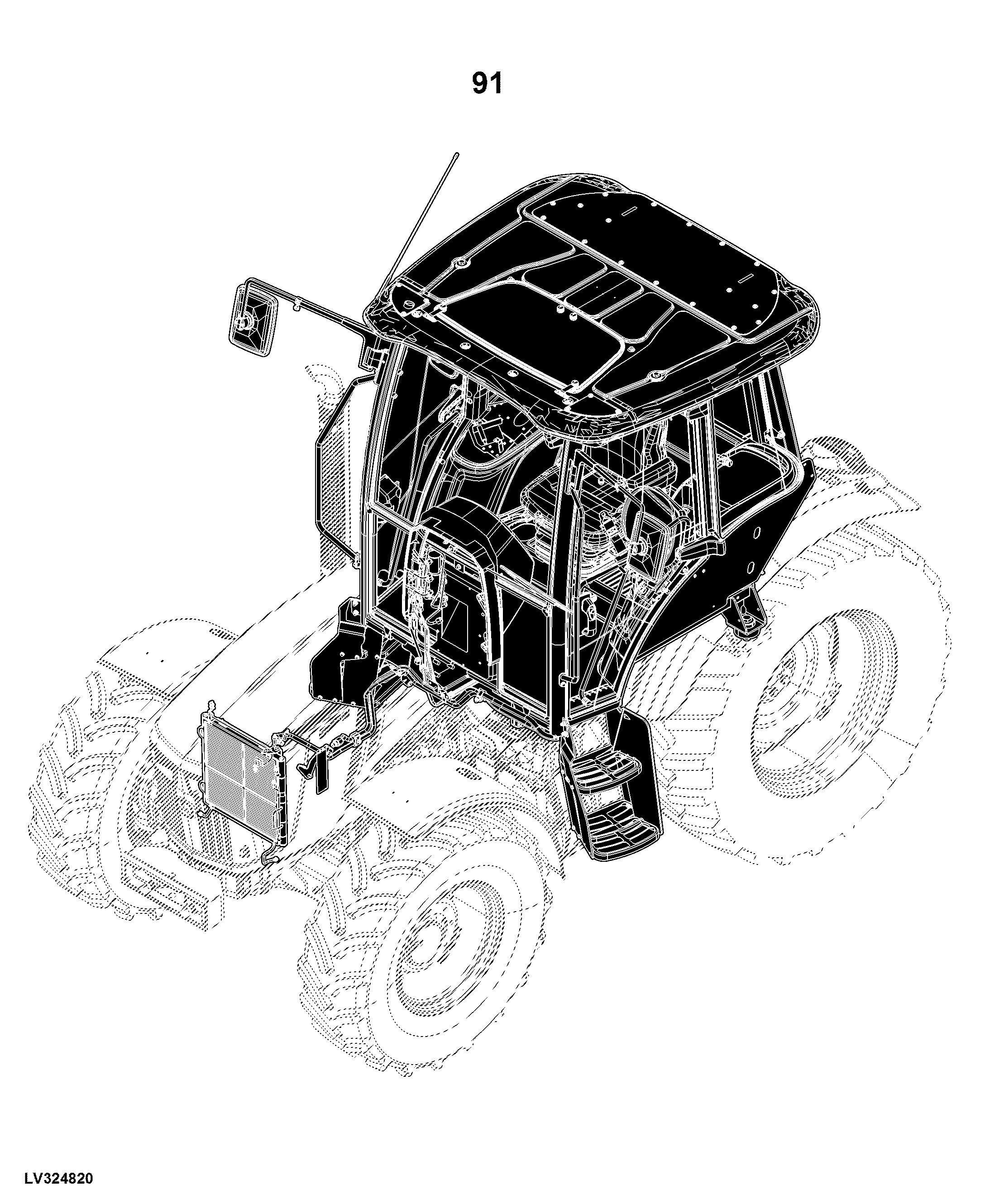 5100MH Tractor, OOS (1LV5100MHJ100001- ), Cab (1LV5100MHJ400001- )(North America Edition)