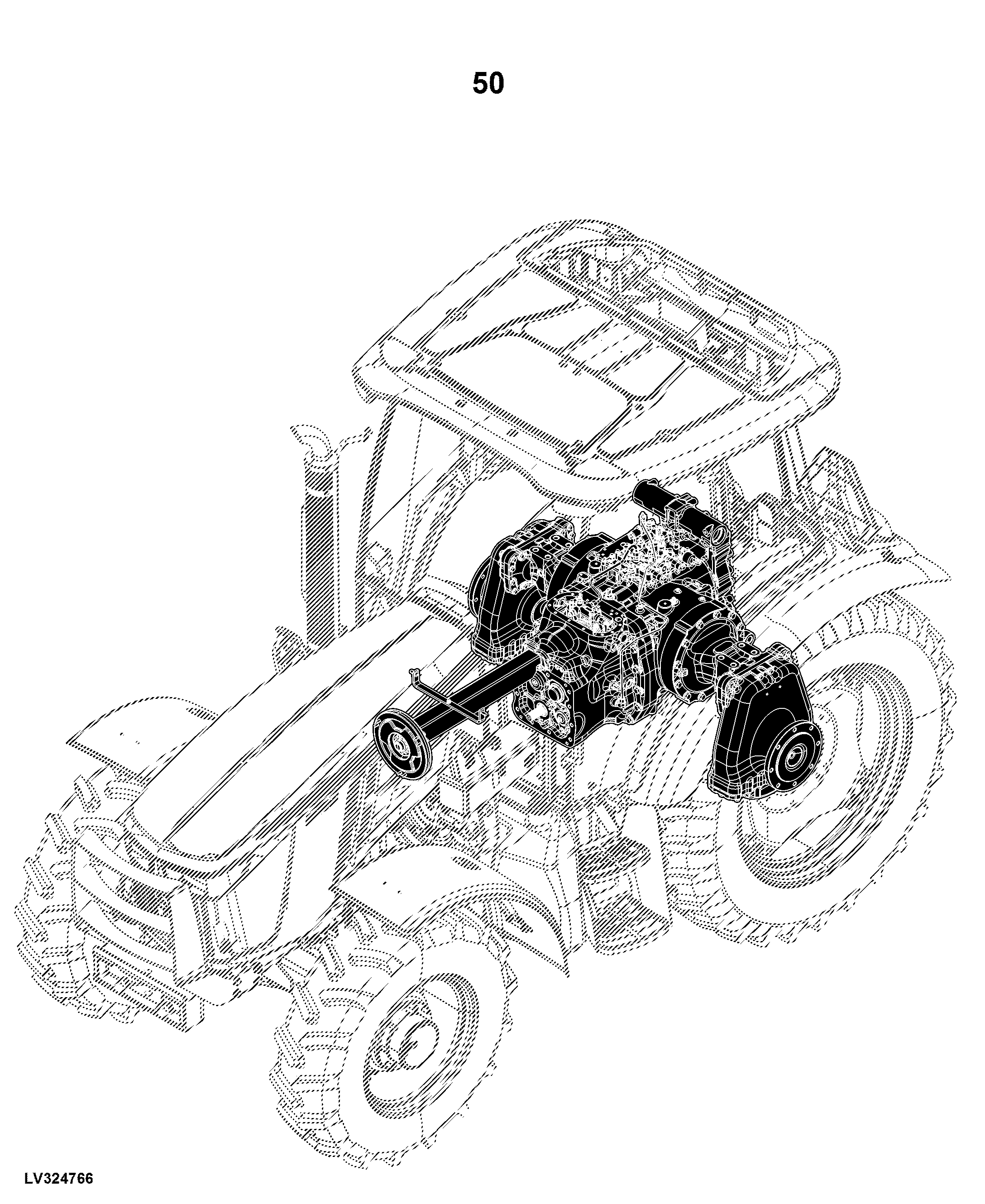 5100MH Tractor, OOS (1LV5100MHJ100001- ), Cab (1LV5100MHJ400001- )(North America Edition)