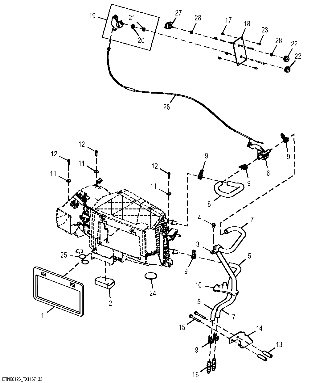 HVAC Module Lines and Control Cable (Heater Only) (681150 - )