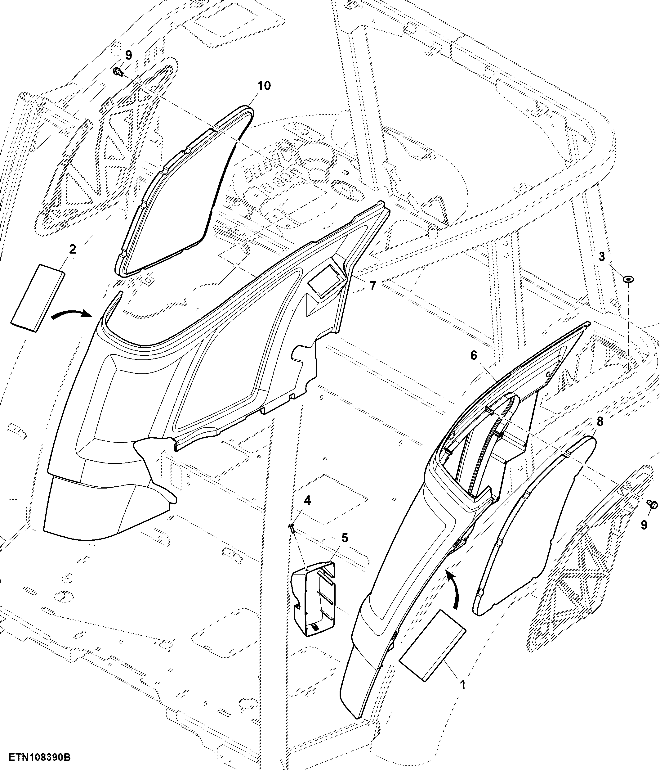 Acoustical Upholstery, Cab, W/O Instructional Seat