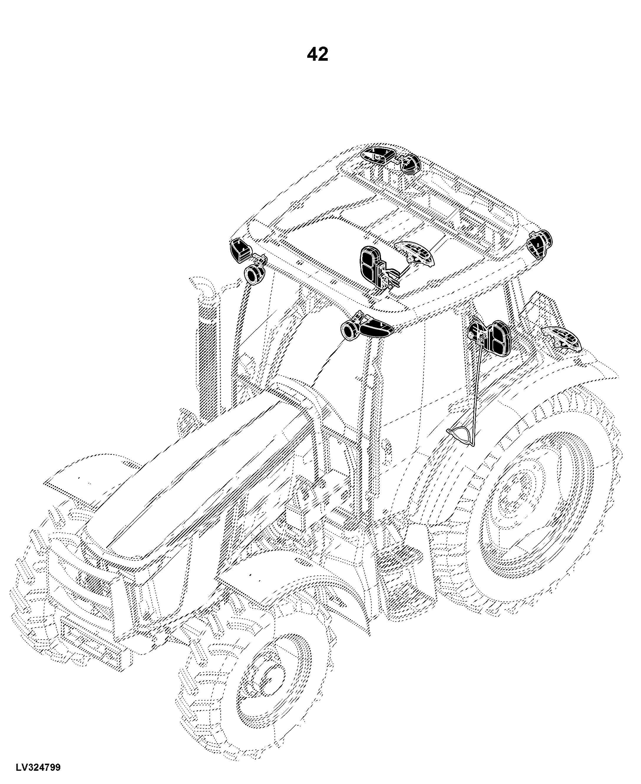 5100MH Tractor, OOS (1LV5100MHJ100001- ), Cab (1LV5100MHJ400001- )(North America Edition)