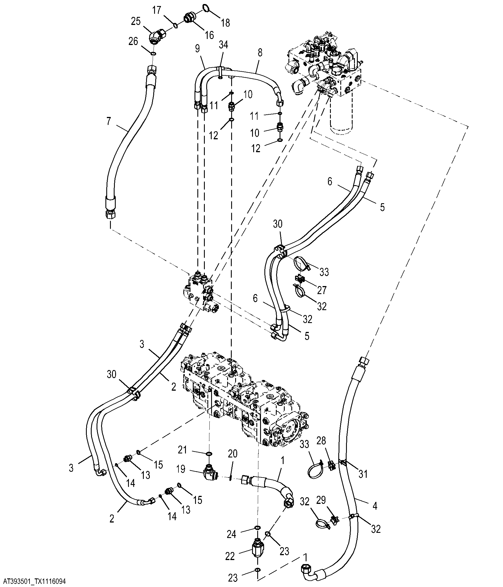 Transmission Control Valve And Filter Lines