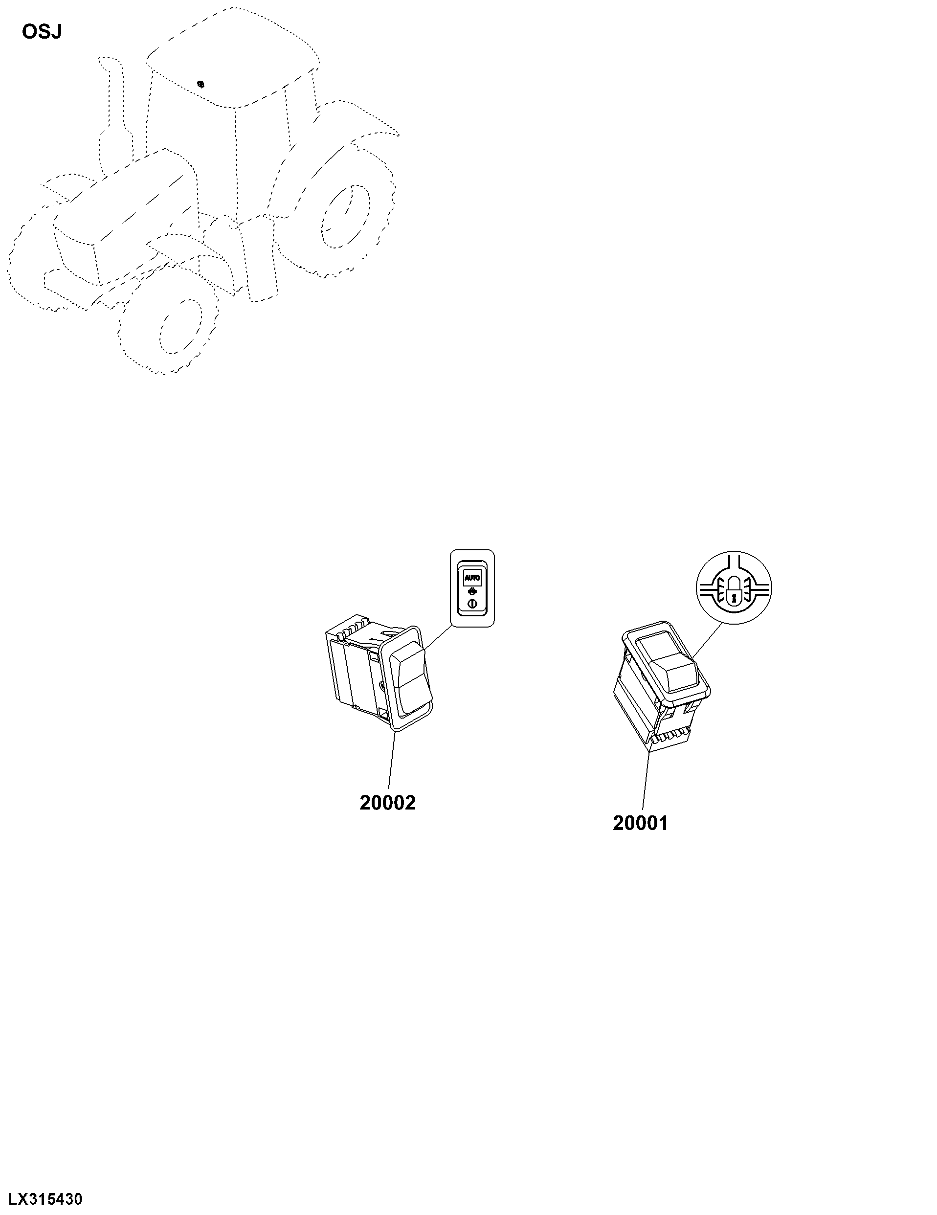 OSJ Rear Differential Lock Controls