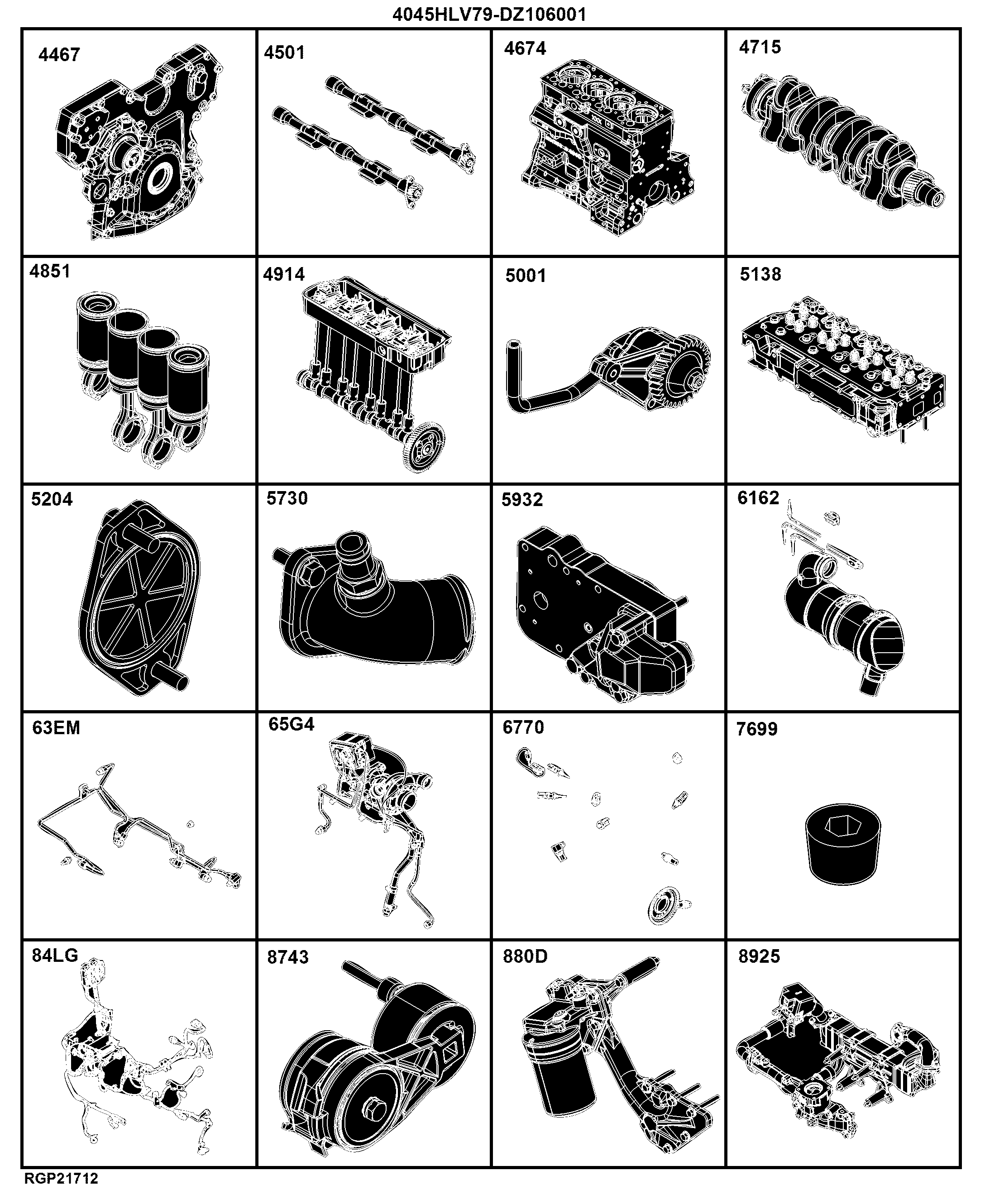 20 Engine 4045HLV79-DZ106001-DZ106323-DZ111681-DZ111857