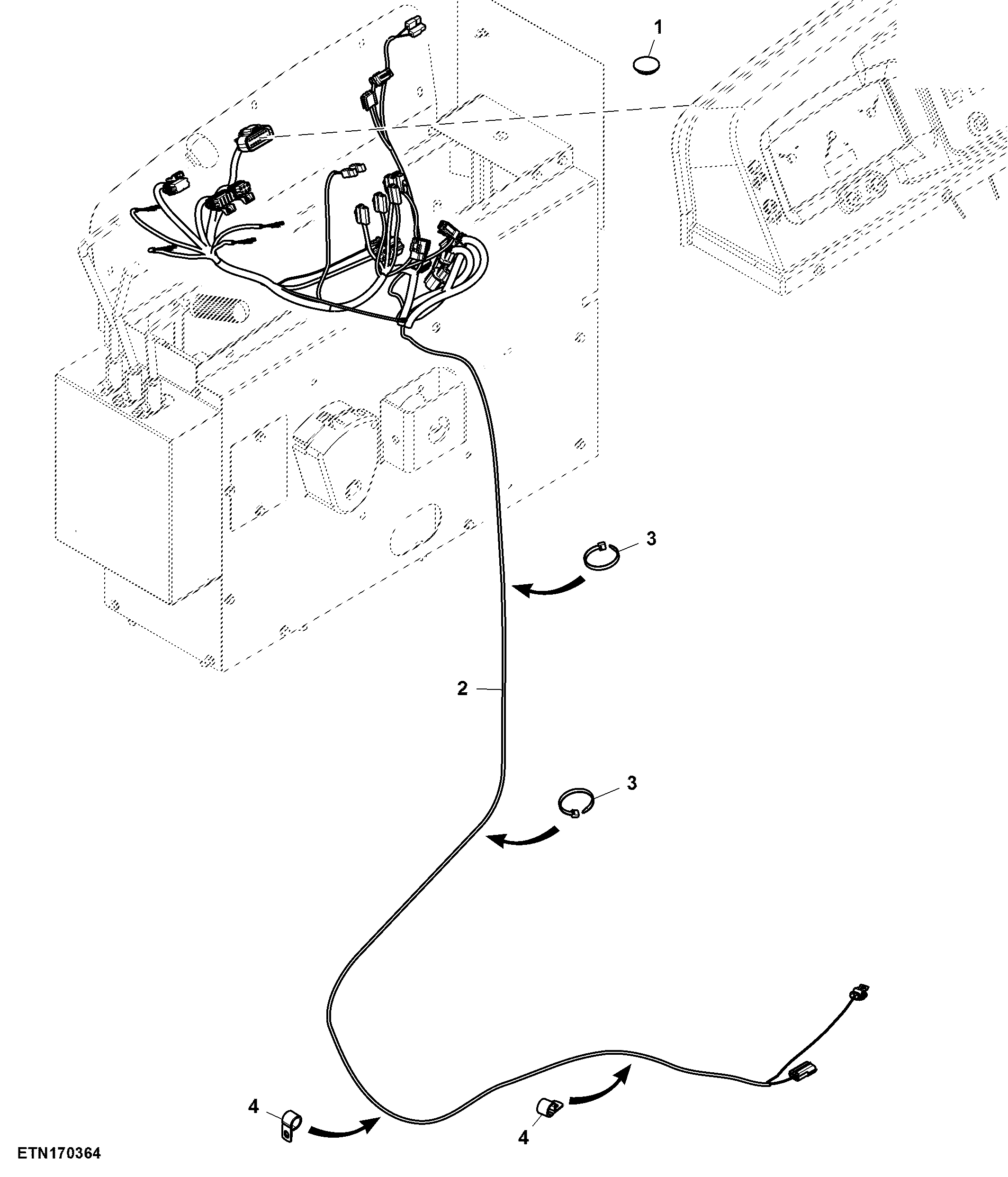 Panel Wiring Harness, W/ Telematics (025300 - )