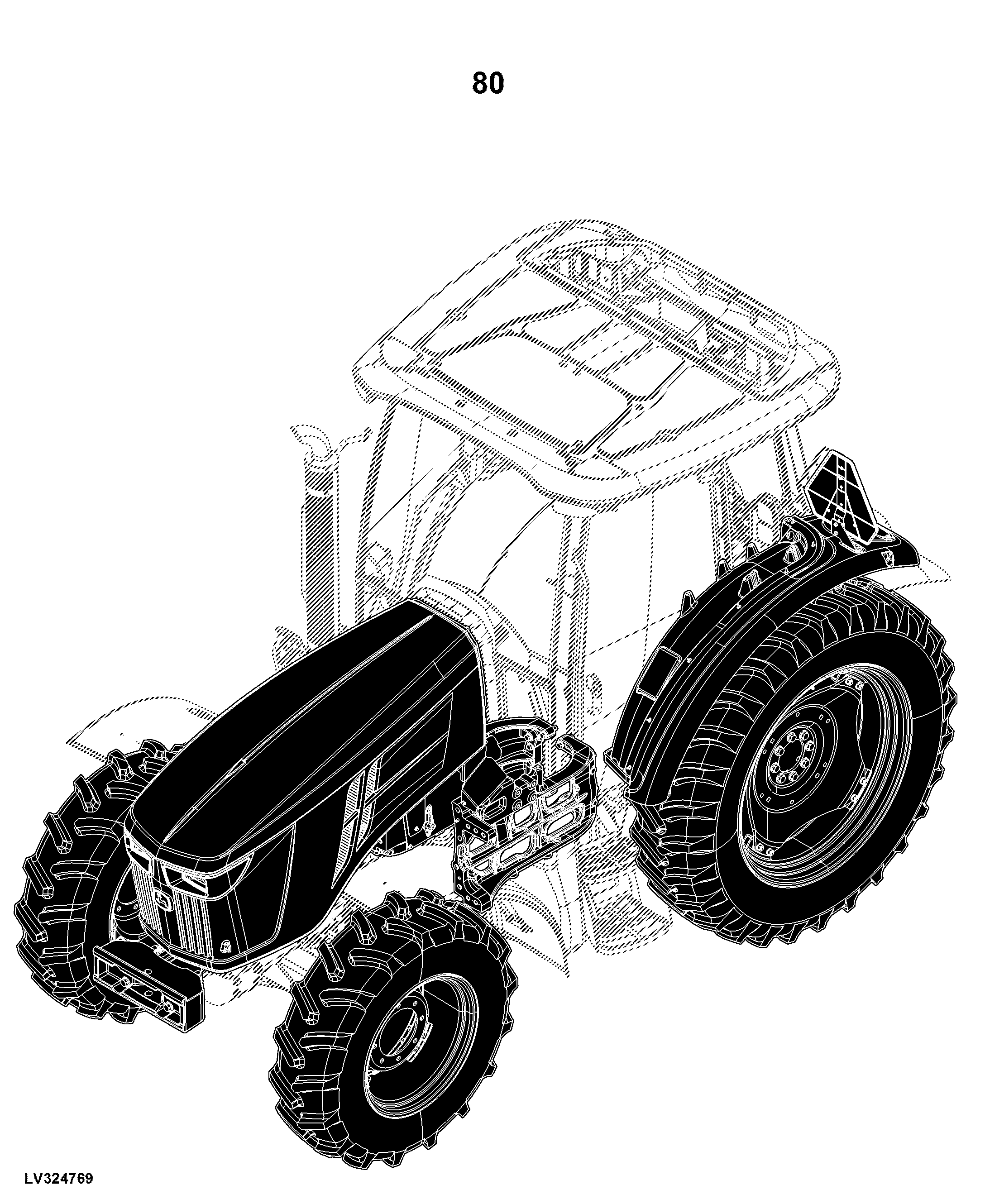 5100MH Tractor, OOS (1LV5100MHJ100001- ), Cab (1LV5100MHJ400001- )(North America Edition)