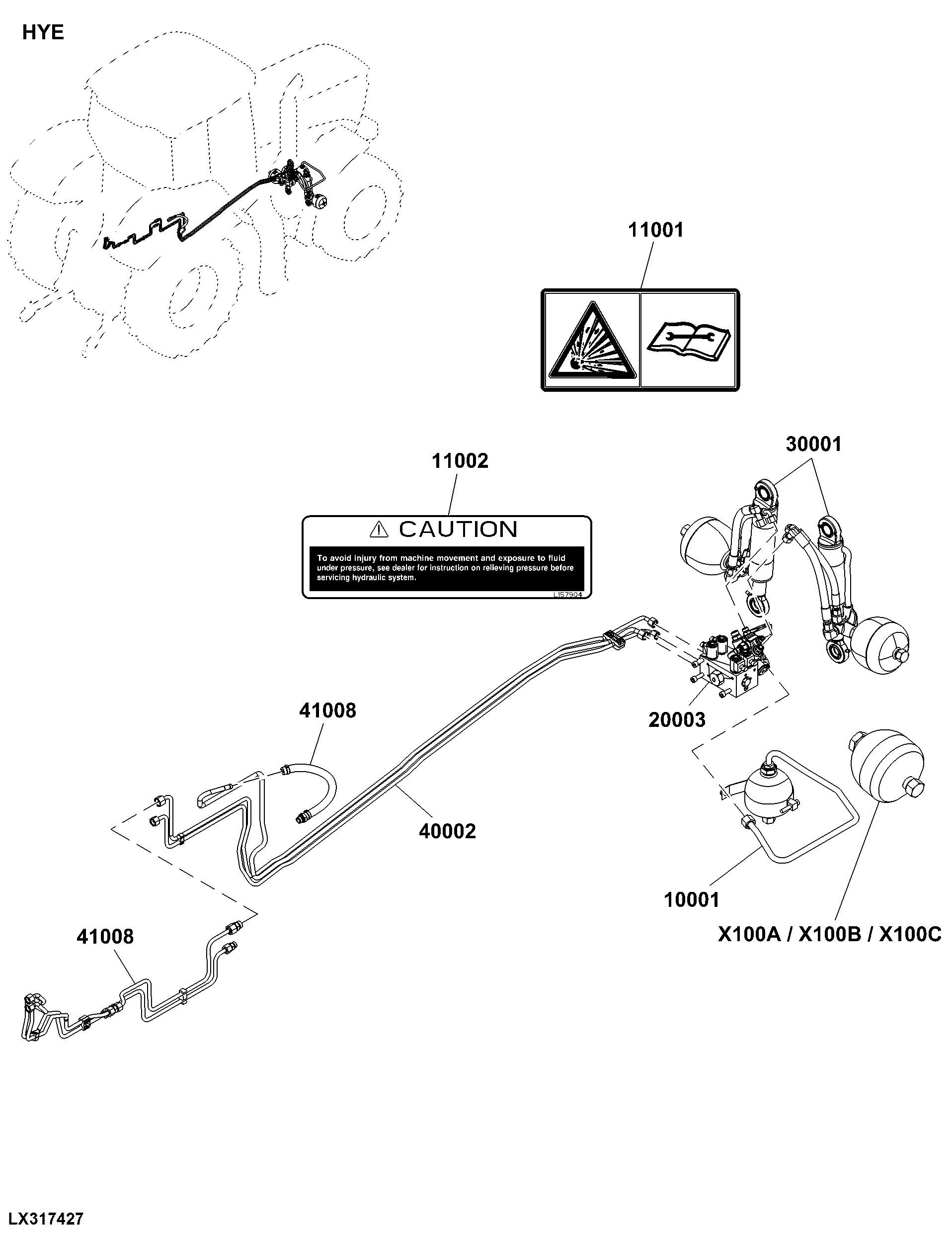 HYE Front Axle Suspension, Hydraulic Components