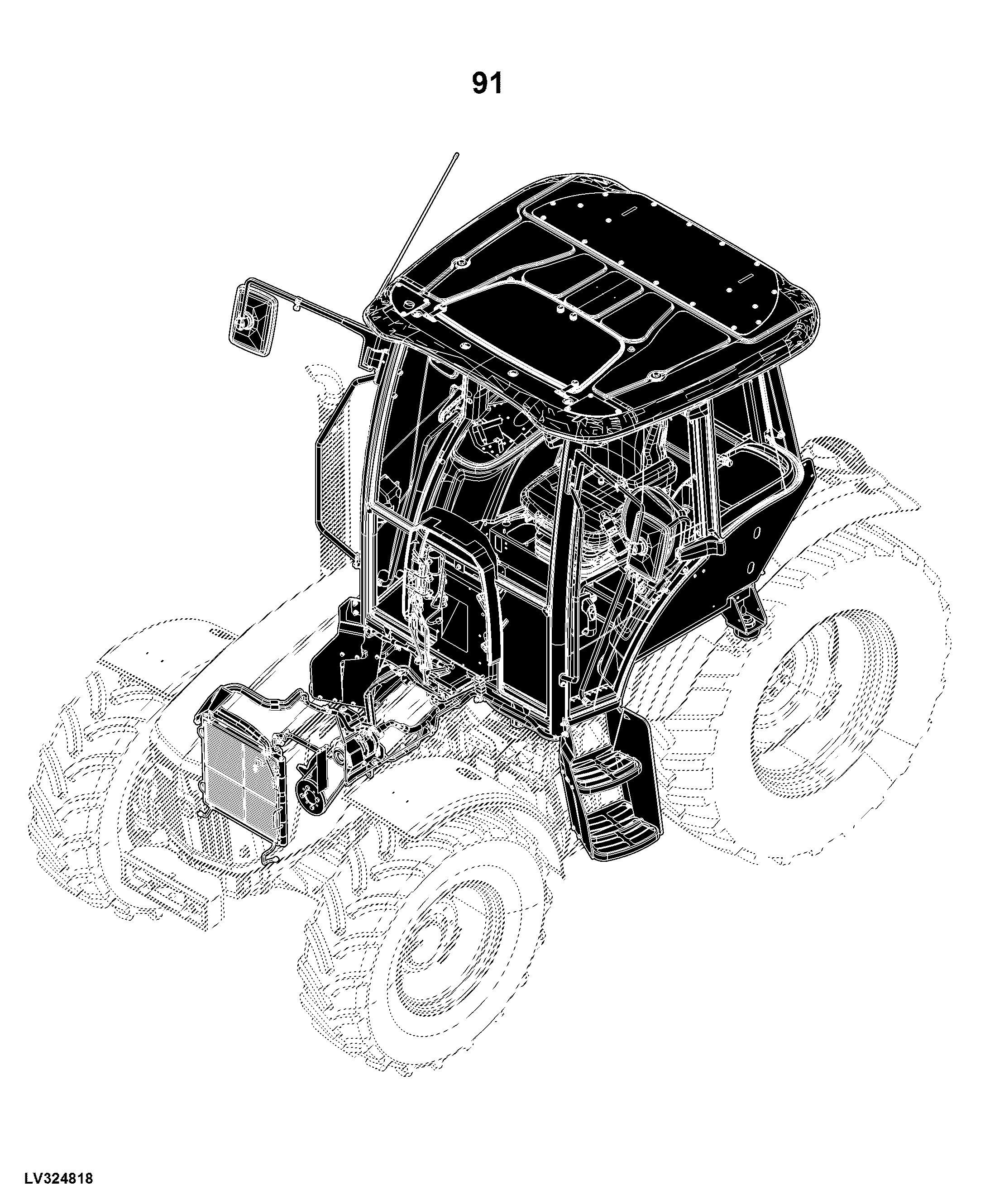 5075M Tractor, OOS (1LV5075MHJ100001- ), Cab (1LV5075MHJ400001- )(North America Edition)