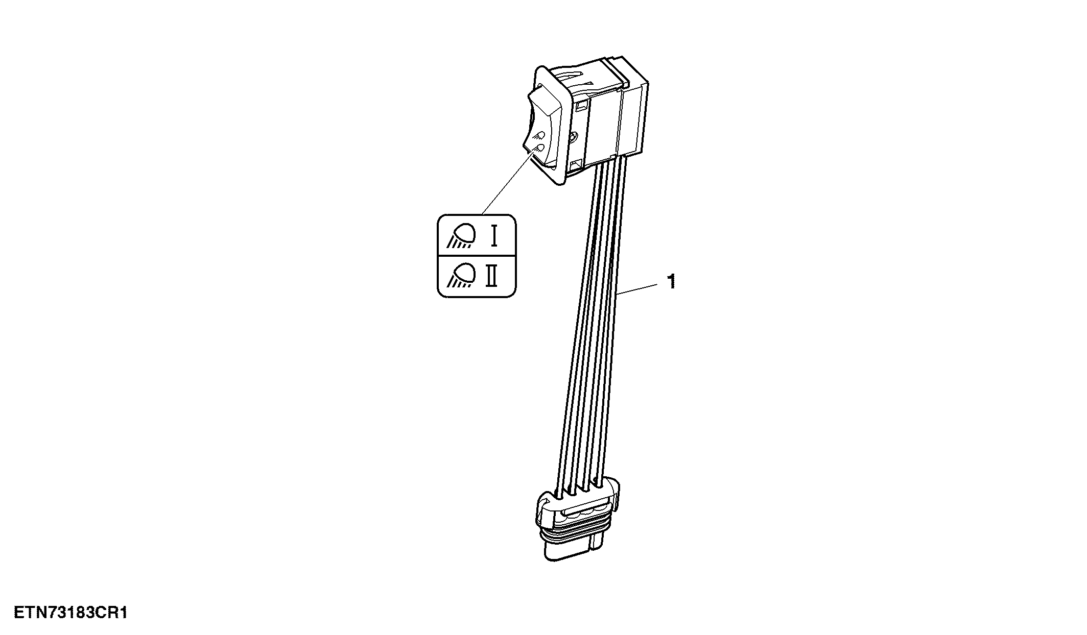 Switch, Work Lights, Front, Cab