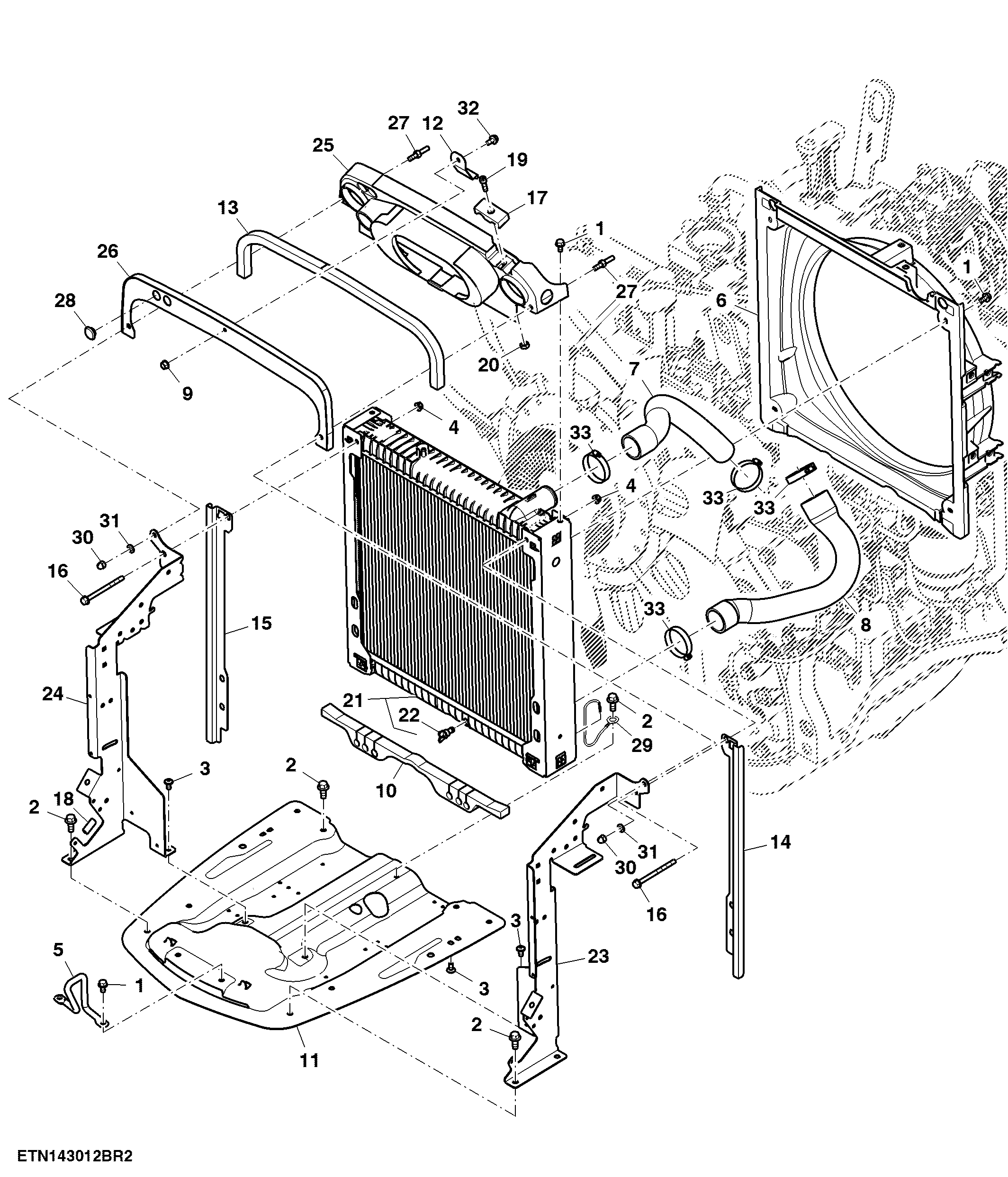 Radiator Assembly, OOS (100101 - ), Cab (400101 - )