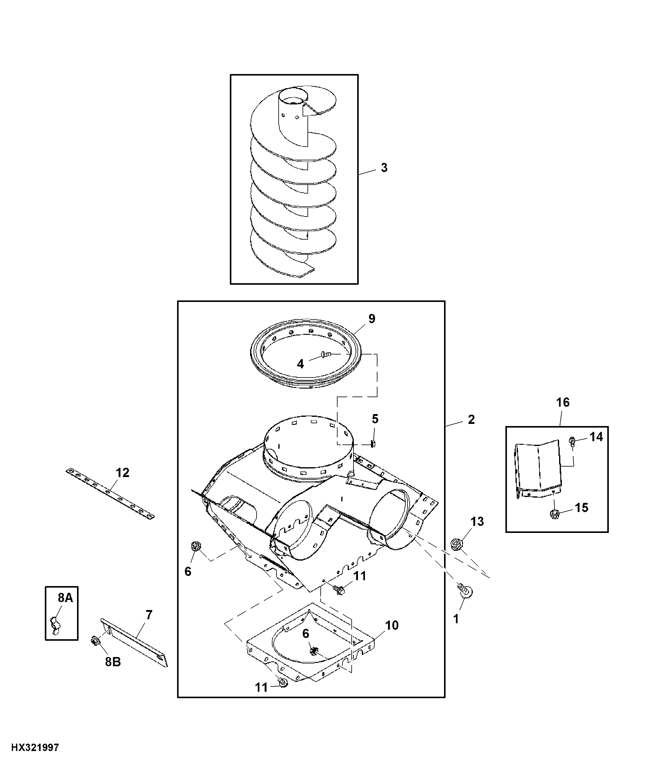 Vertical Unloading Auger and Charge Housing