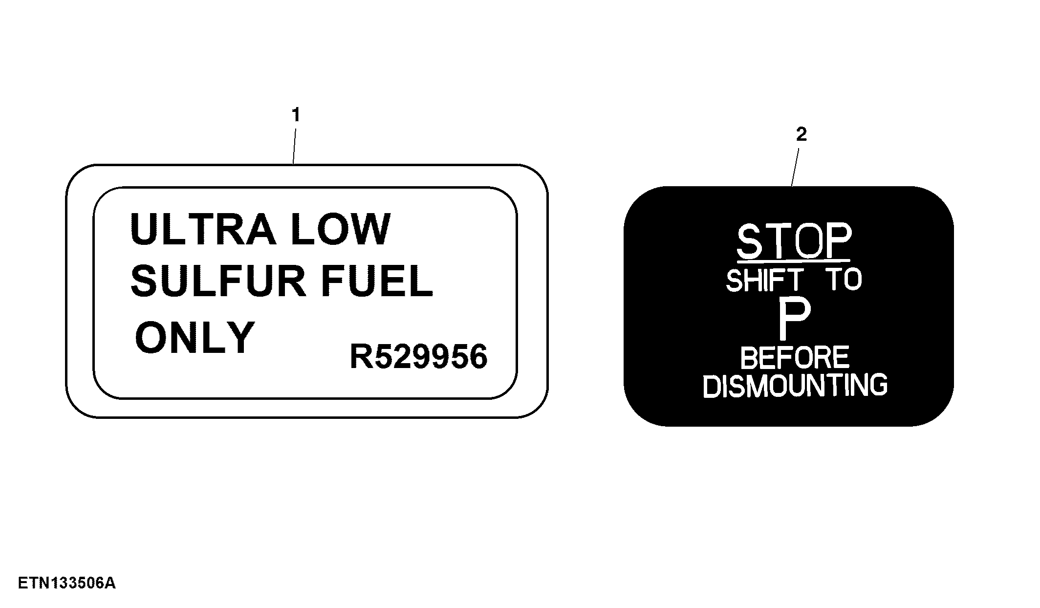 Decals and Labels, Cab
