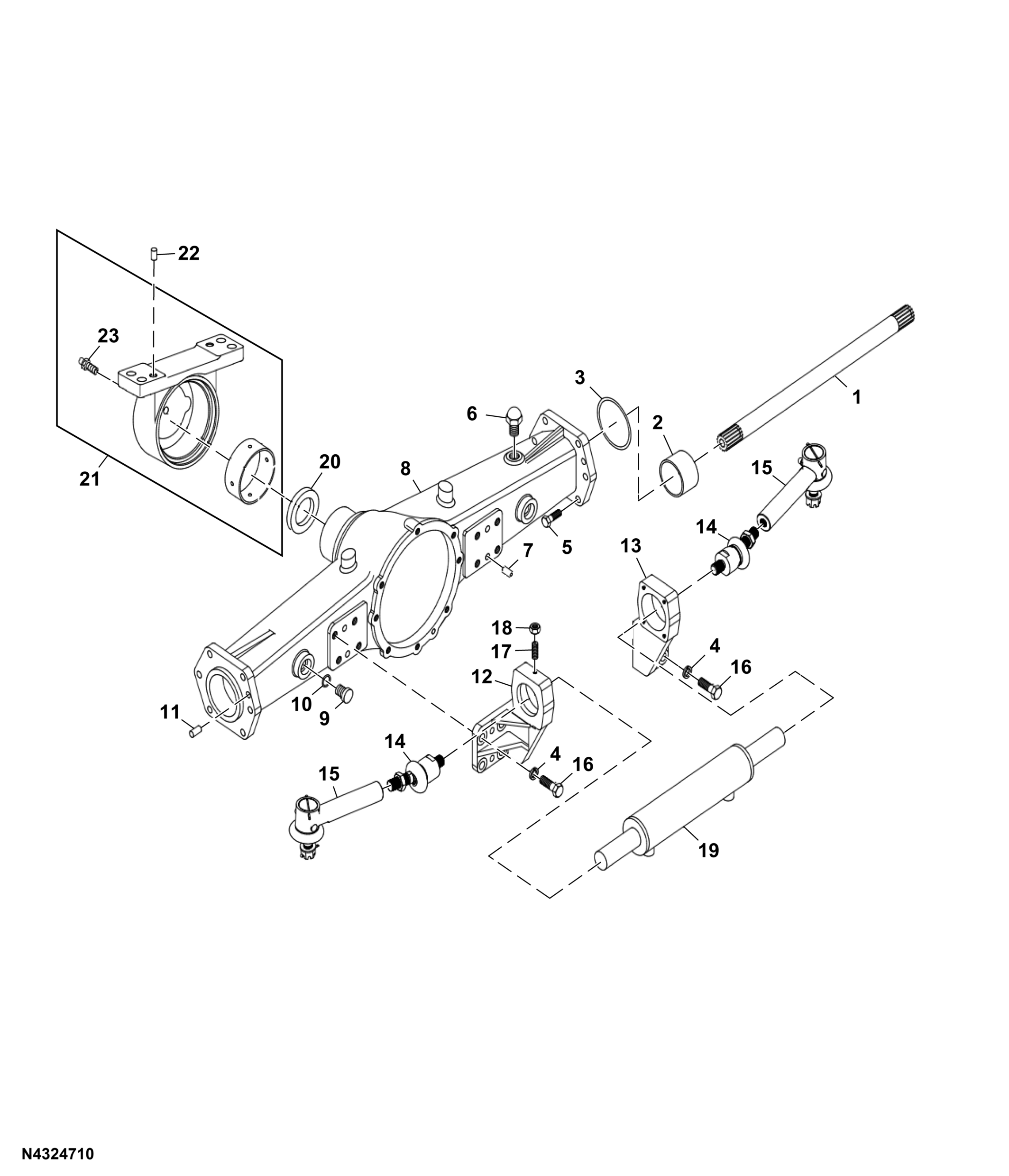 Tie Rod Assembly, MFWD Axle, 37° Steering Angle