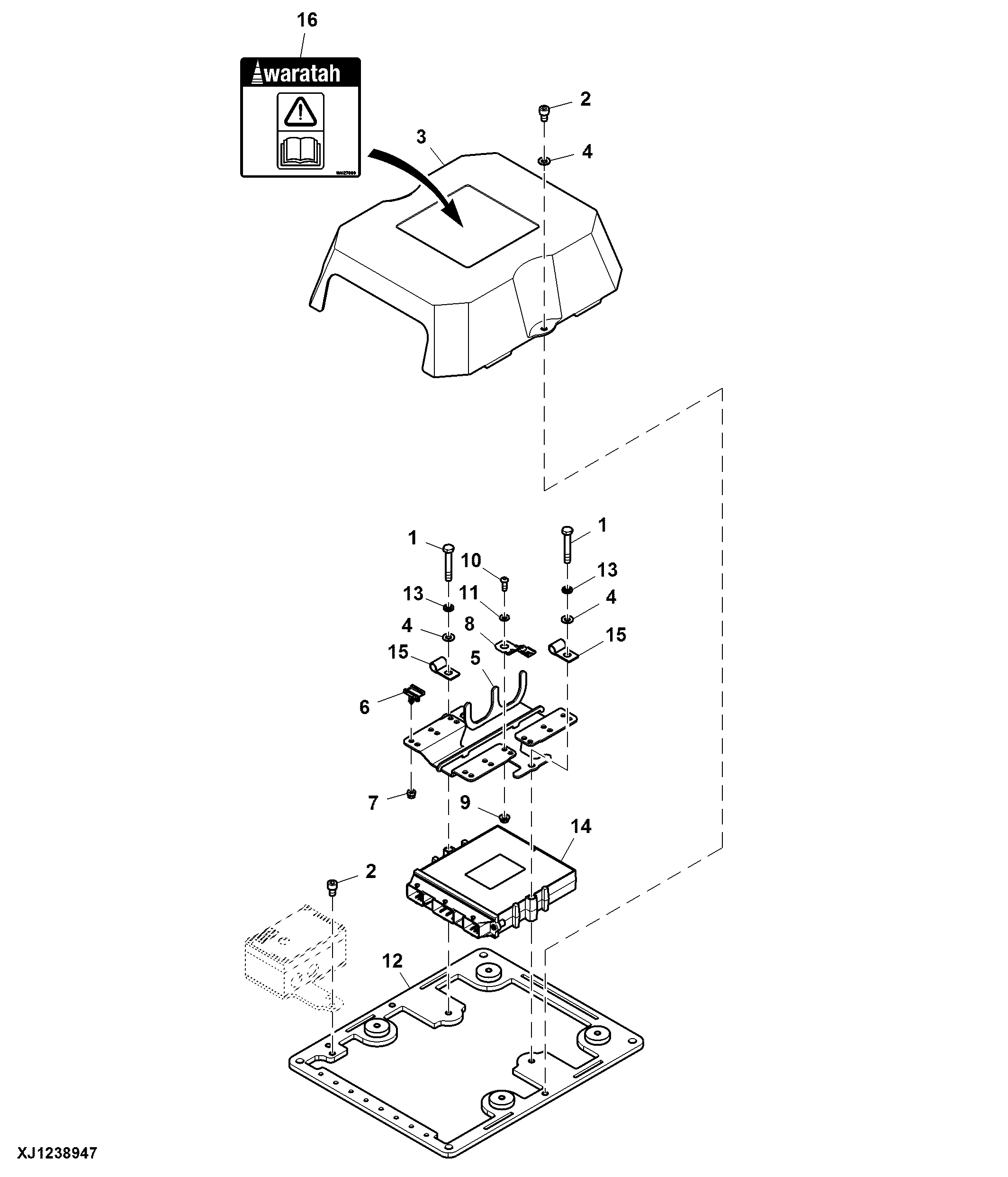 Cab Unit Controller Mounting, Wheeled Harvester— Three-Position Switch