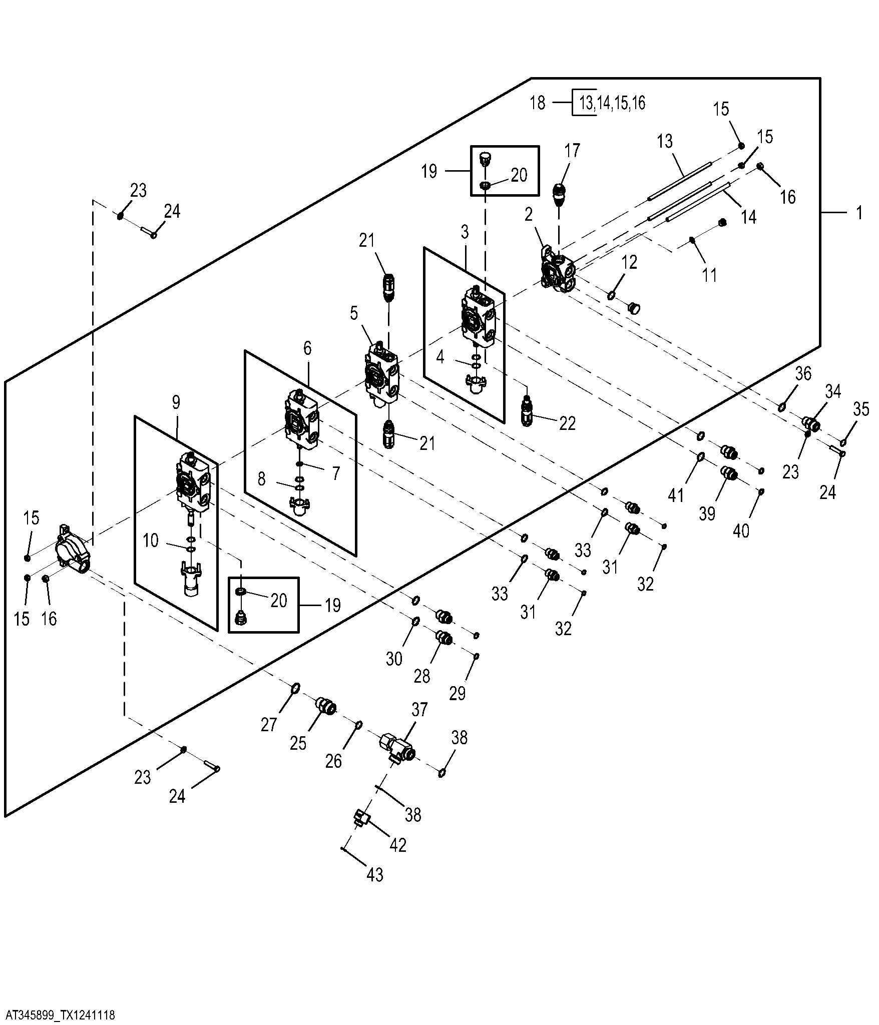 Hydraulic Control Valve (Four Function) (312957 - )