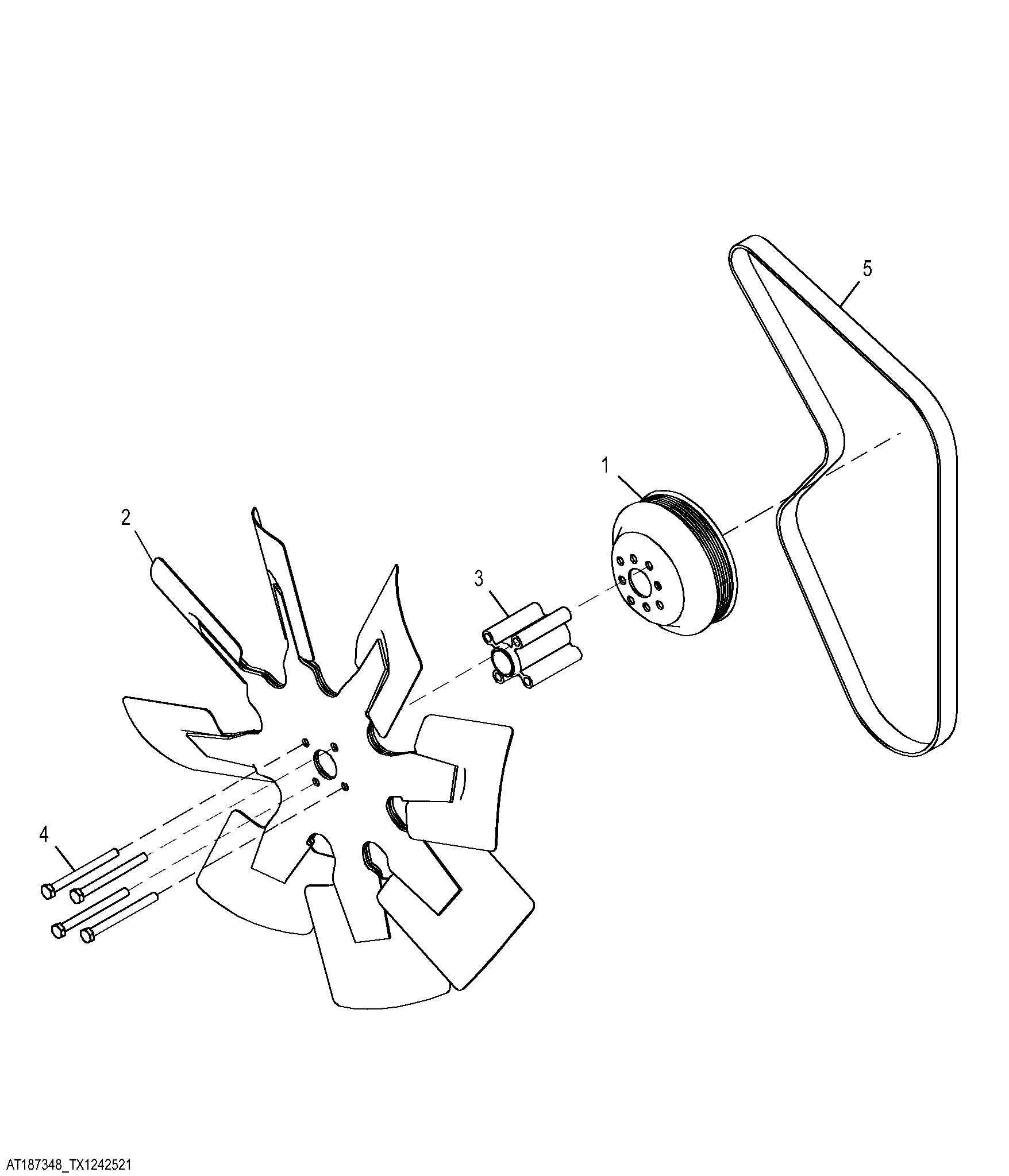 Fan Package without Air Conditioning (Engine 6068TT061-)