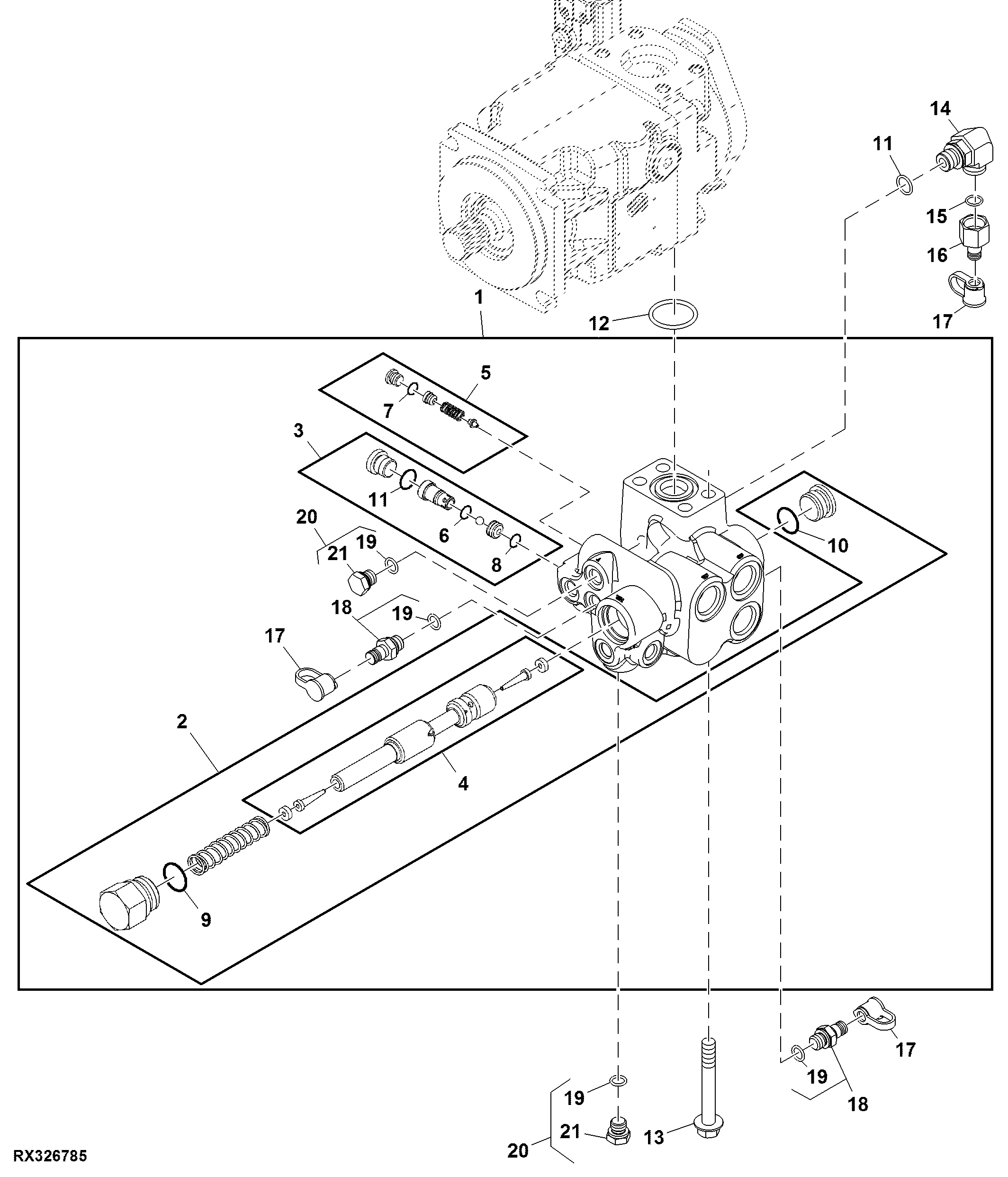 Priority Control Valve Lines, W/ PTO, Scraper