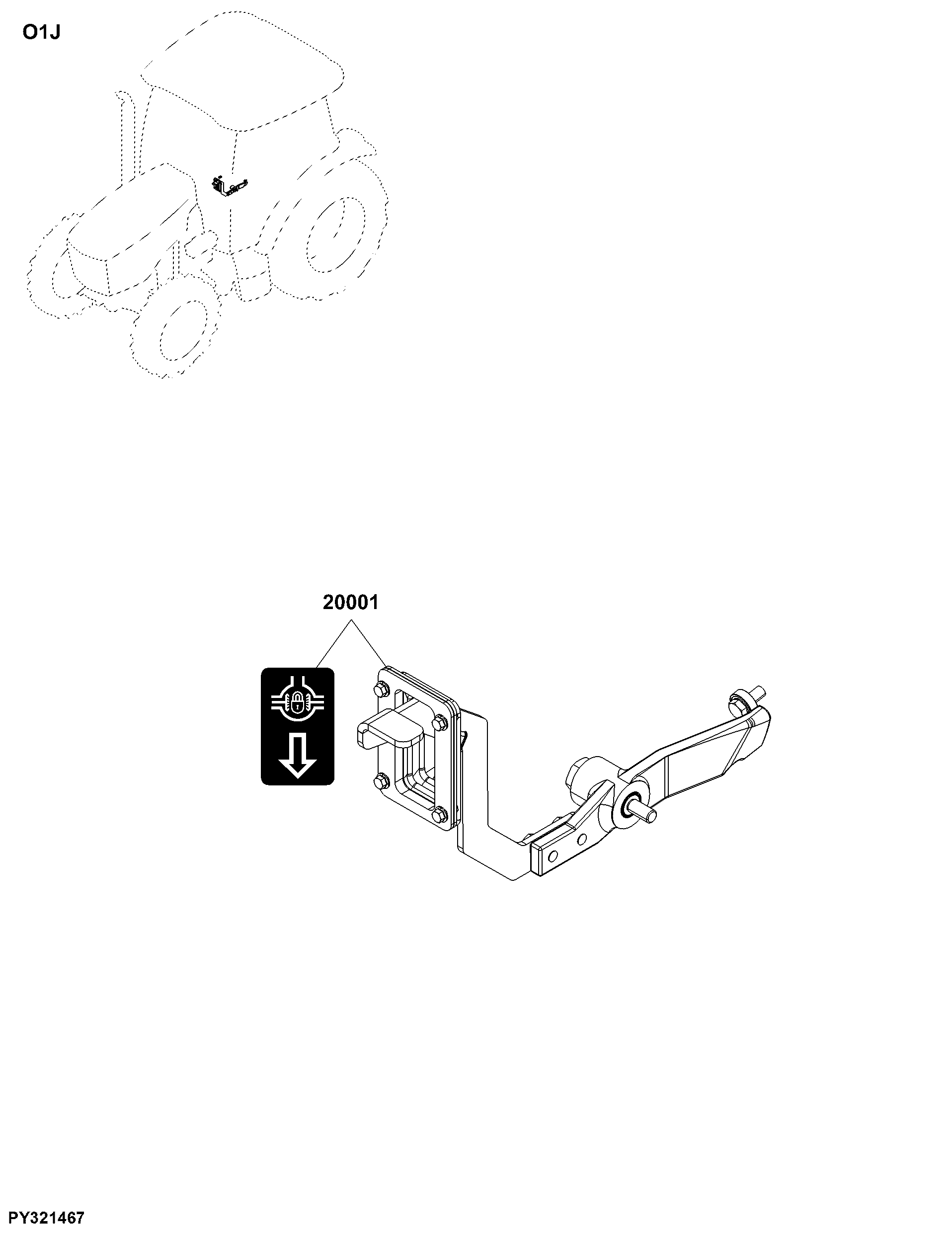 O1J Rear Differential Lock Controls