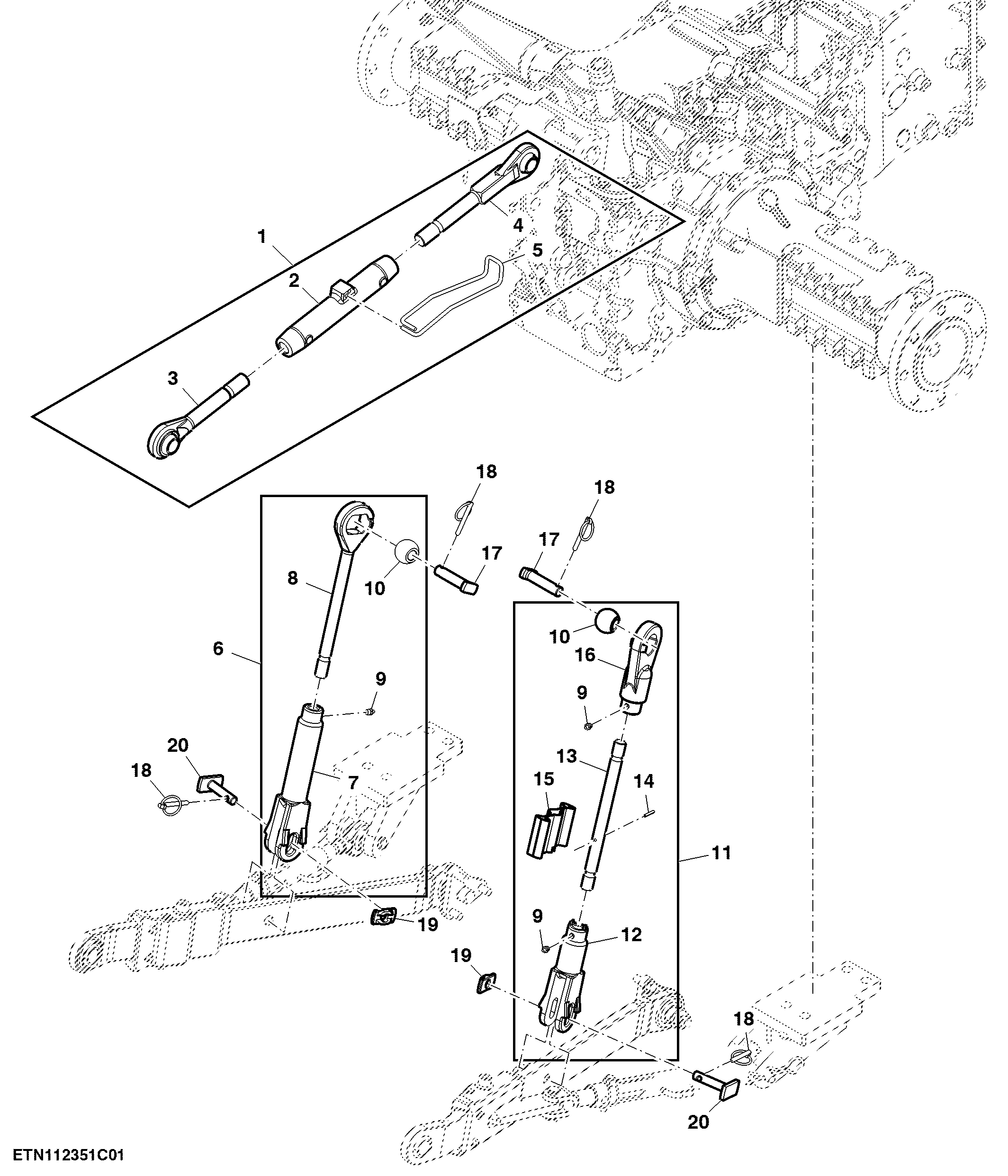 Draft Link, Cab, W/ Telescopic, PowrReverser™