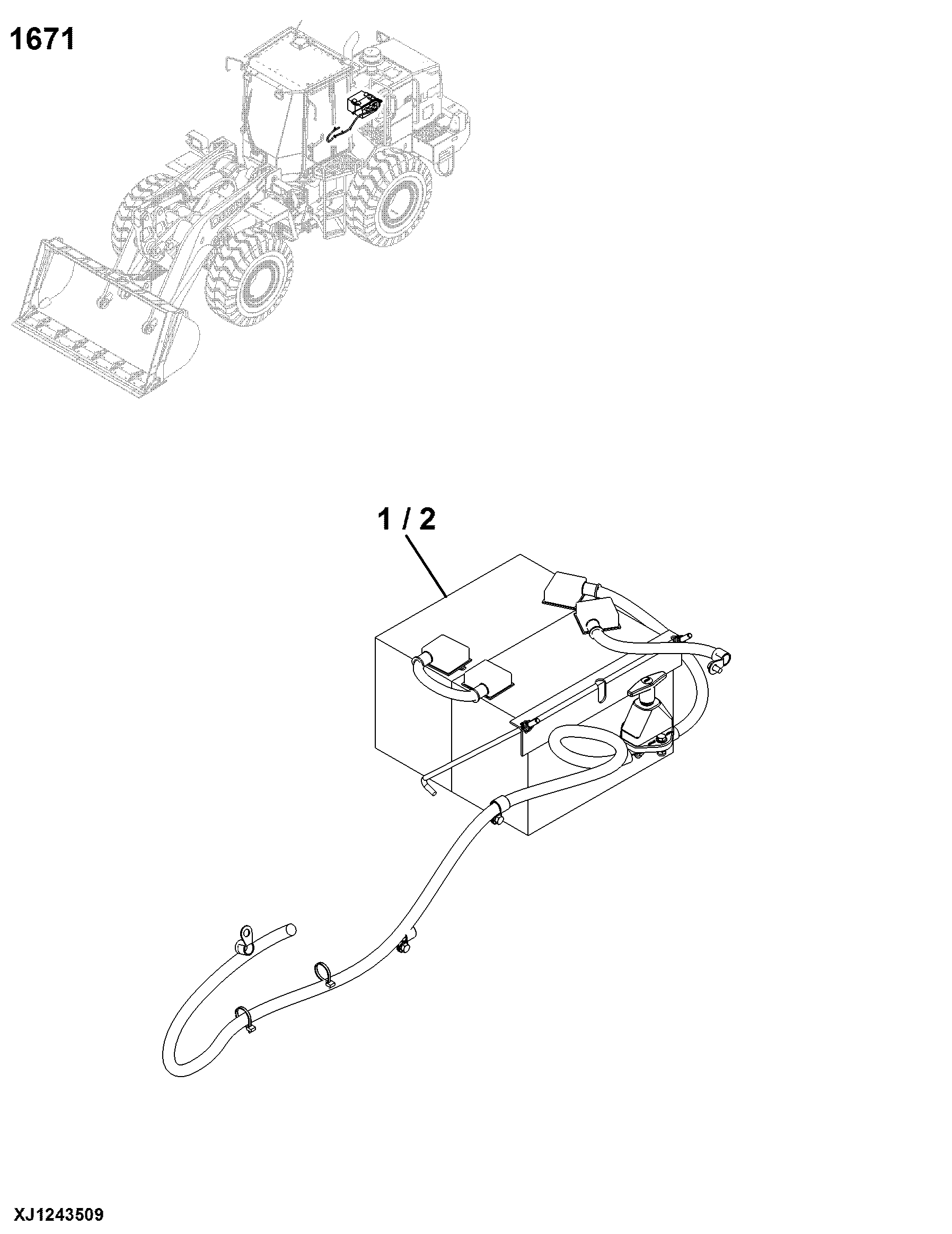 1671 Batteries, Support and Cables