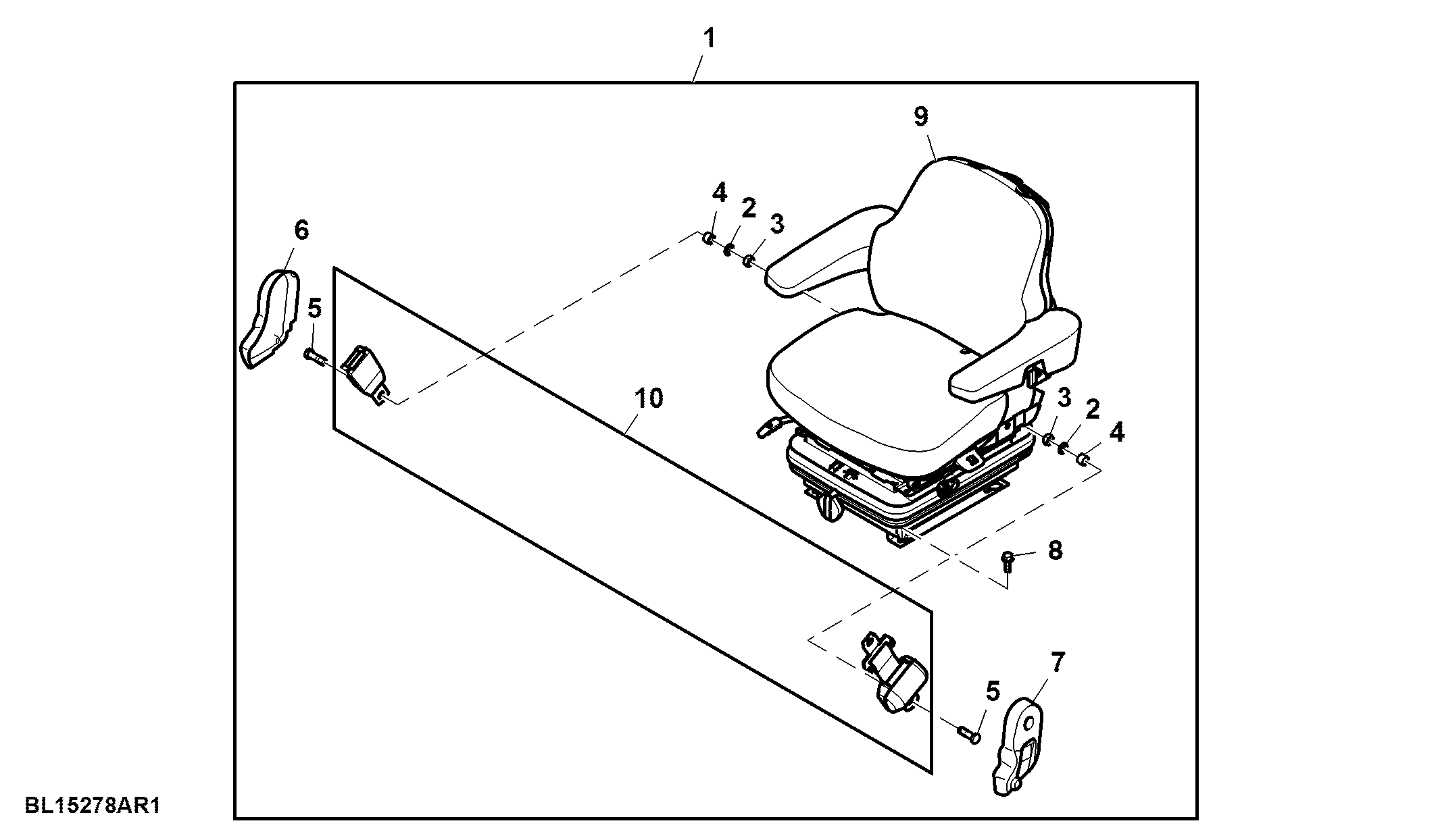 Attachment, Seat, Mechanical Suspended, MSG85/731, Cab