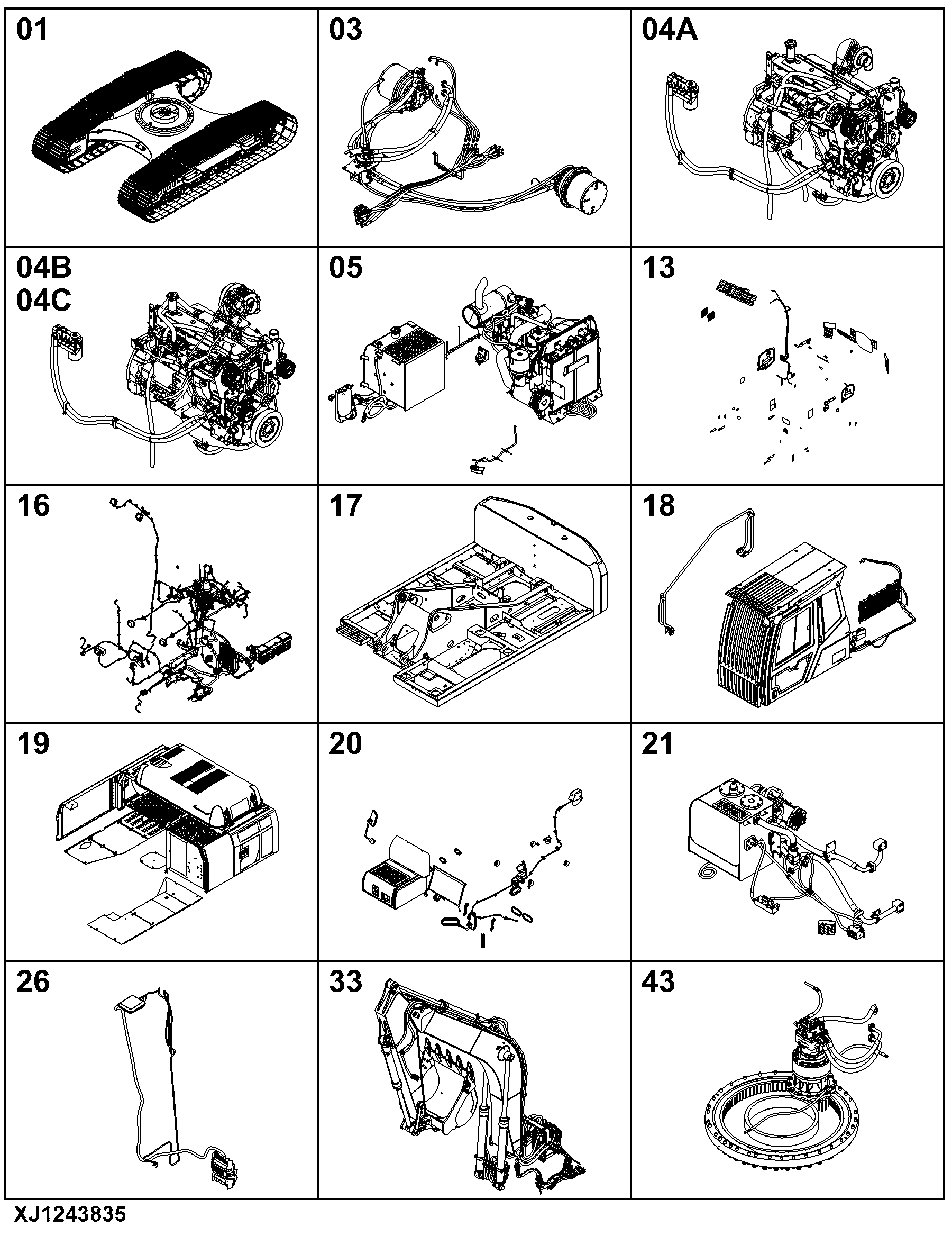 E240 Excavator (PIN: 1YNE24AL_ _C500201- )(PIN: 1YNE24AL_ _D500178- )(Engine: 6068HXU01, 6068HT087)